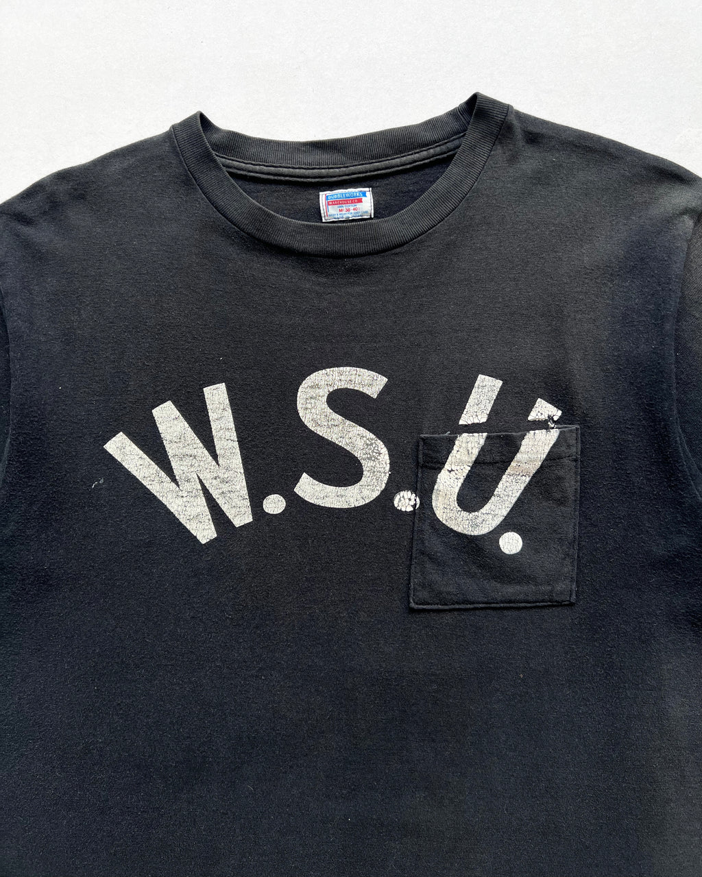1990S/2000S DUBBLEWORKS 'WSU' SINGLE STITCH POCKET TEE (M)