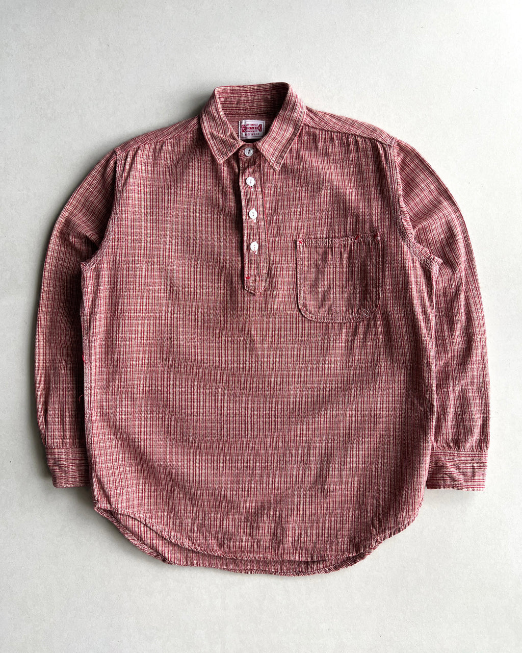 1980S RED NECK SINGLE POCKET WORK SHIRT (M)
