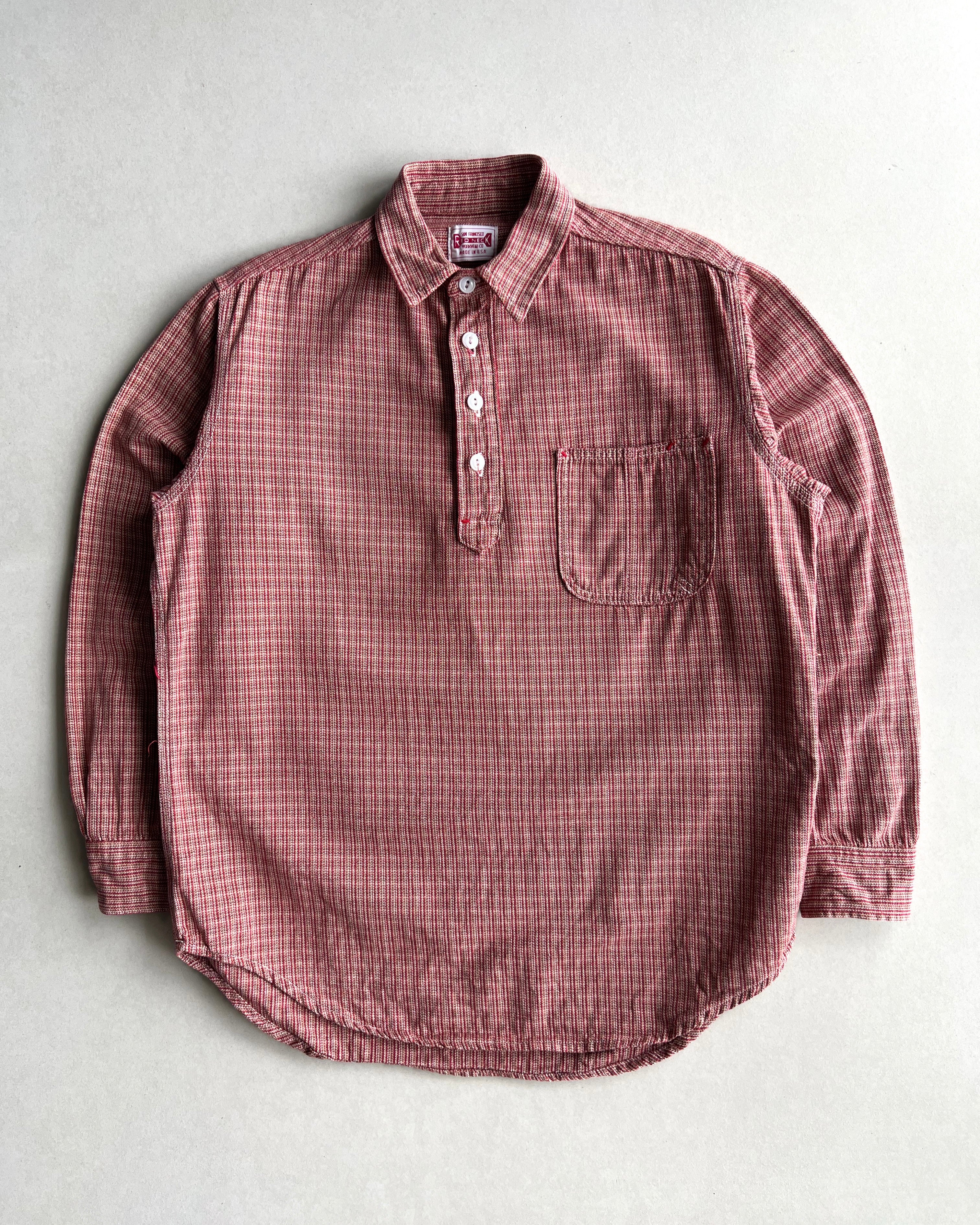 1980S RED NECK SINGLE POCKET WORK SHIRT (M)