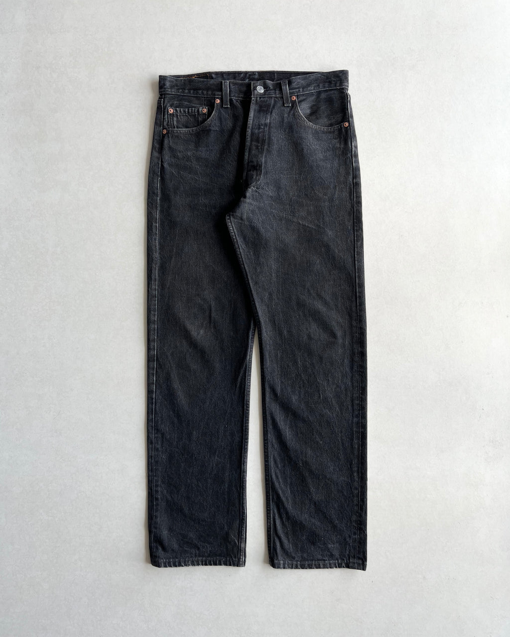 1990S FADED BLACK LEVI'S 501 JEANS (34X32)