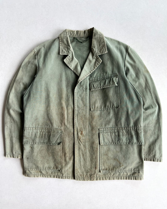 1960S FADED GREEN FRENCH HUNTING JACKET (L)
