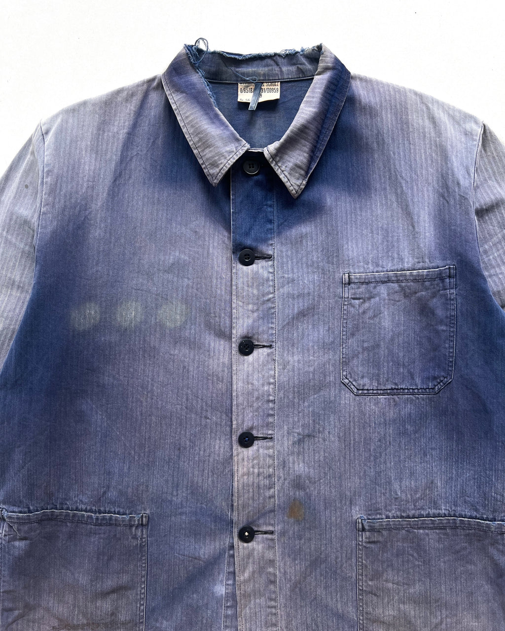 1980S SUN FADED GERMAN HBT WORK JACKET (XL)