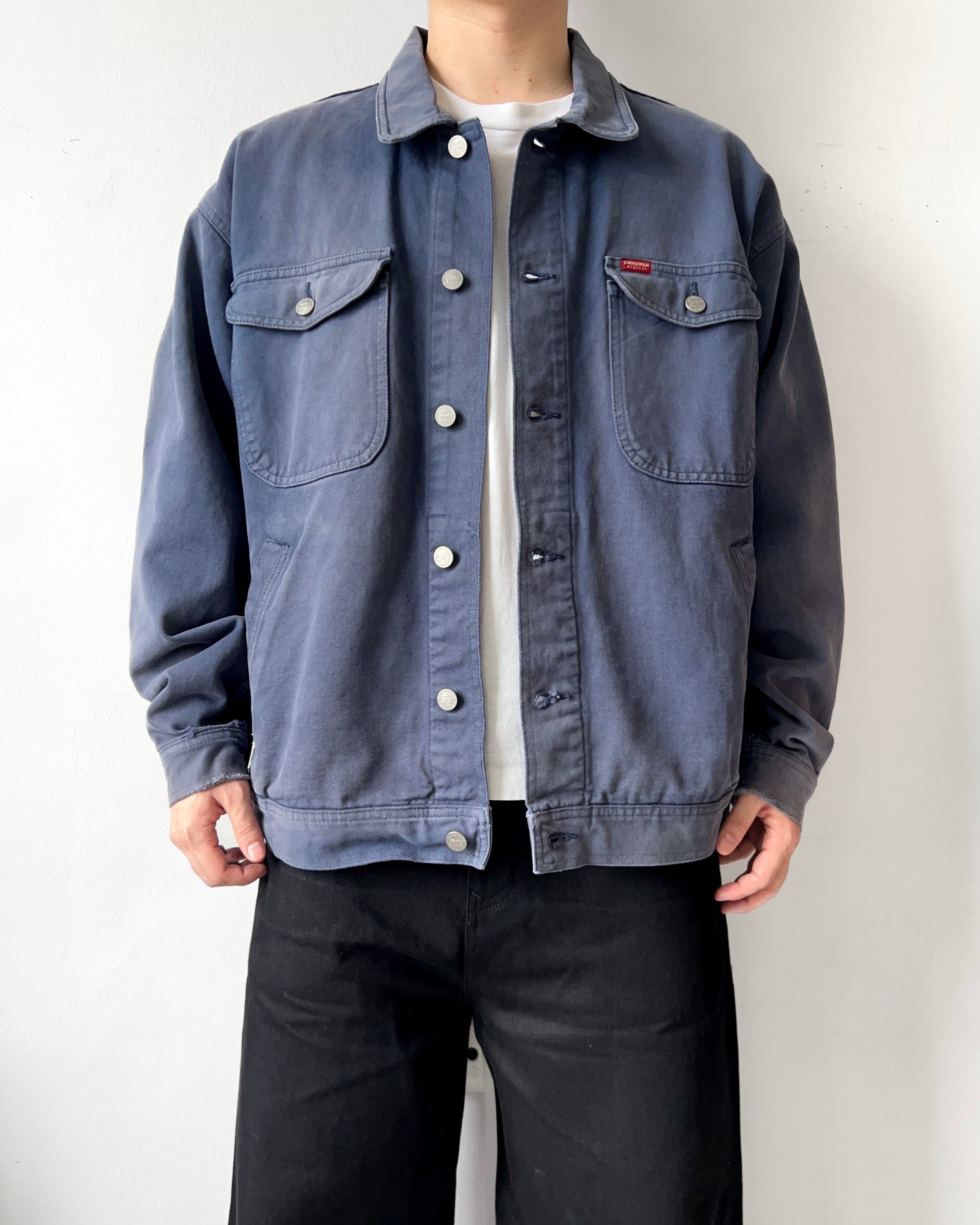 1990S FADED PATAGONIA ORGANIC COTTON JACKET (L)