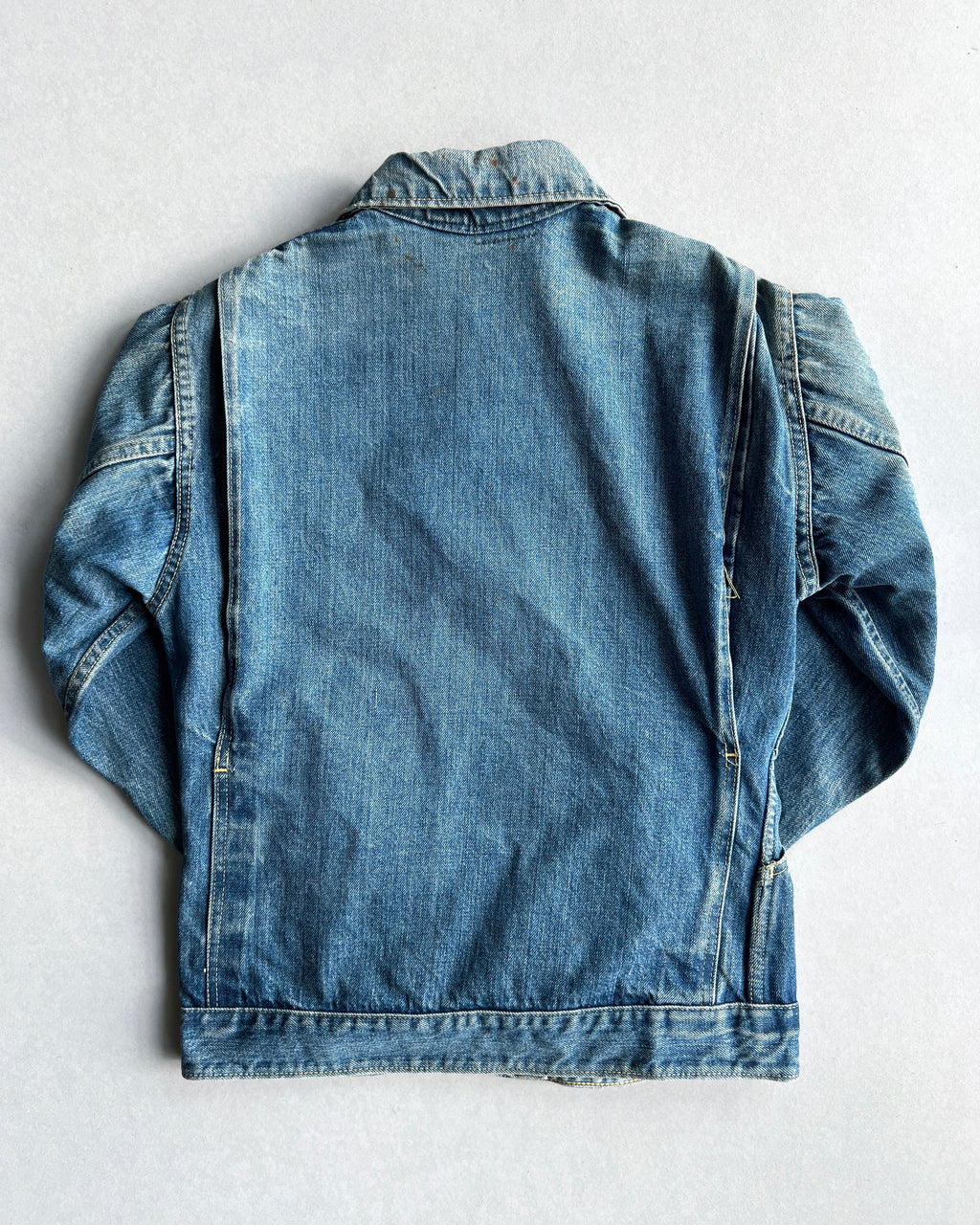 1960S FADED WASHED BIG SMITH DENIM JACKET (S/M)
