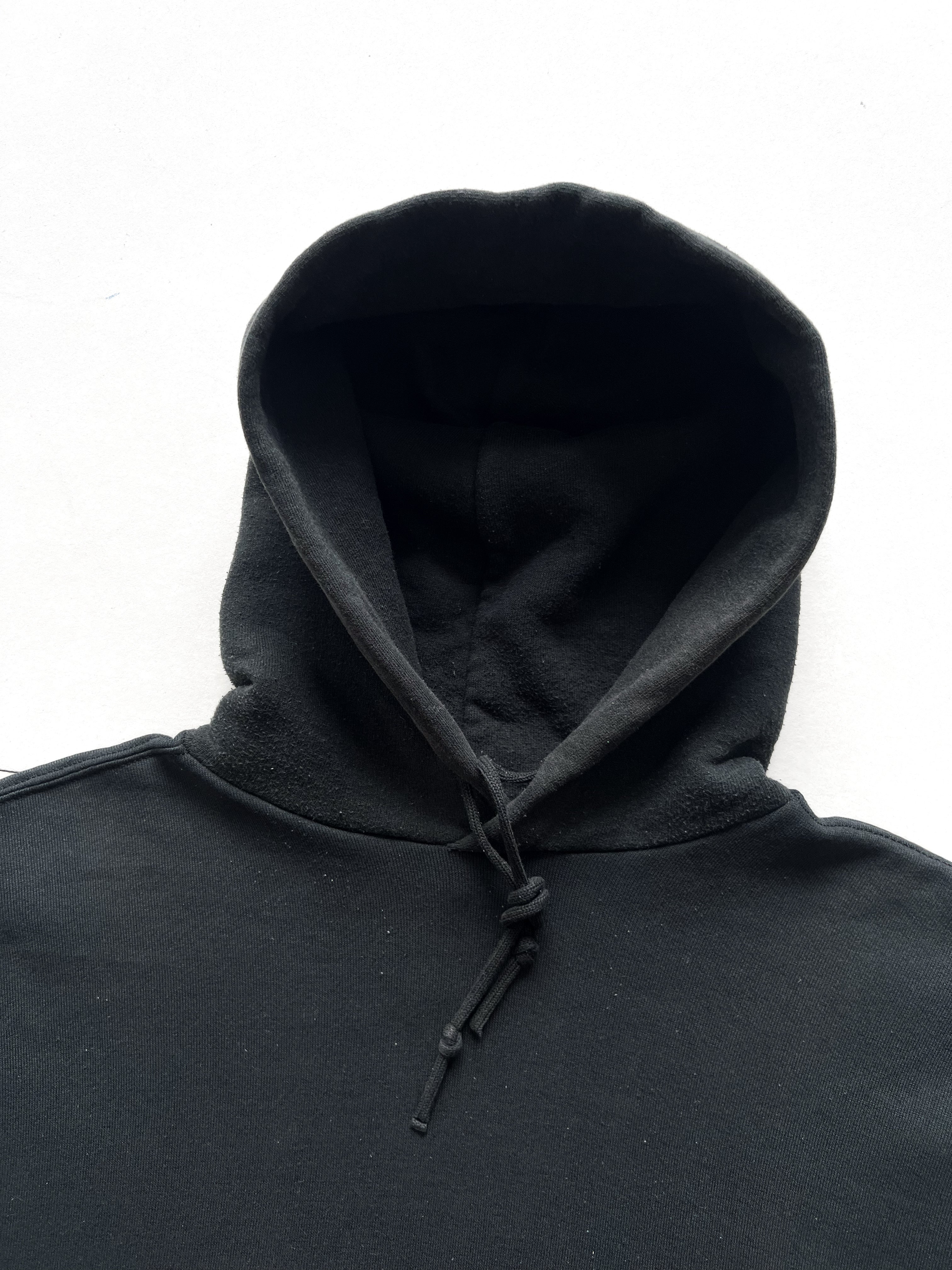 1990S RUSSELL BLACK BLANK HOODIE (L)