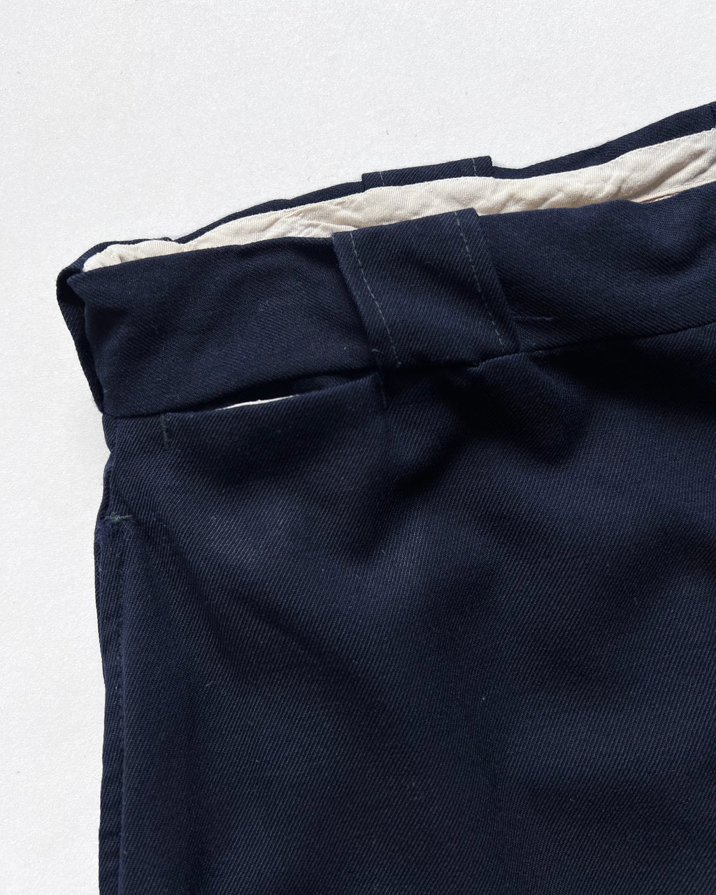 1970S DARK NAVY GABARDINE GENTLEMAN TROUSERS (32)