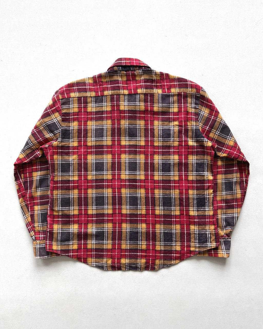 1970S JC PENNEY RED PLAID FLANNEL (XL)