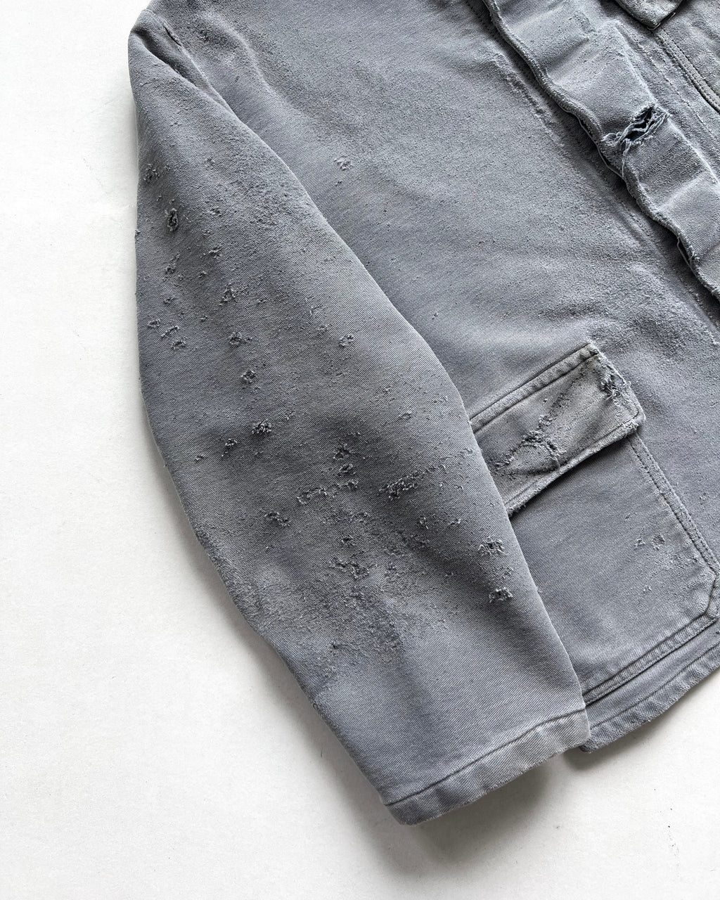 1960S GERMAN MOLESKIN DISTRESSED WORK JACKET (L)