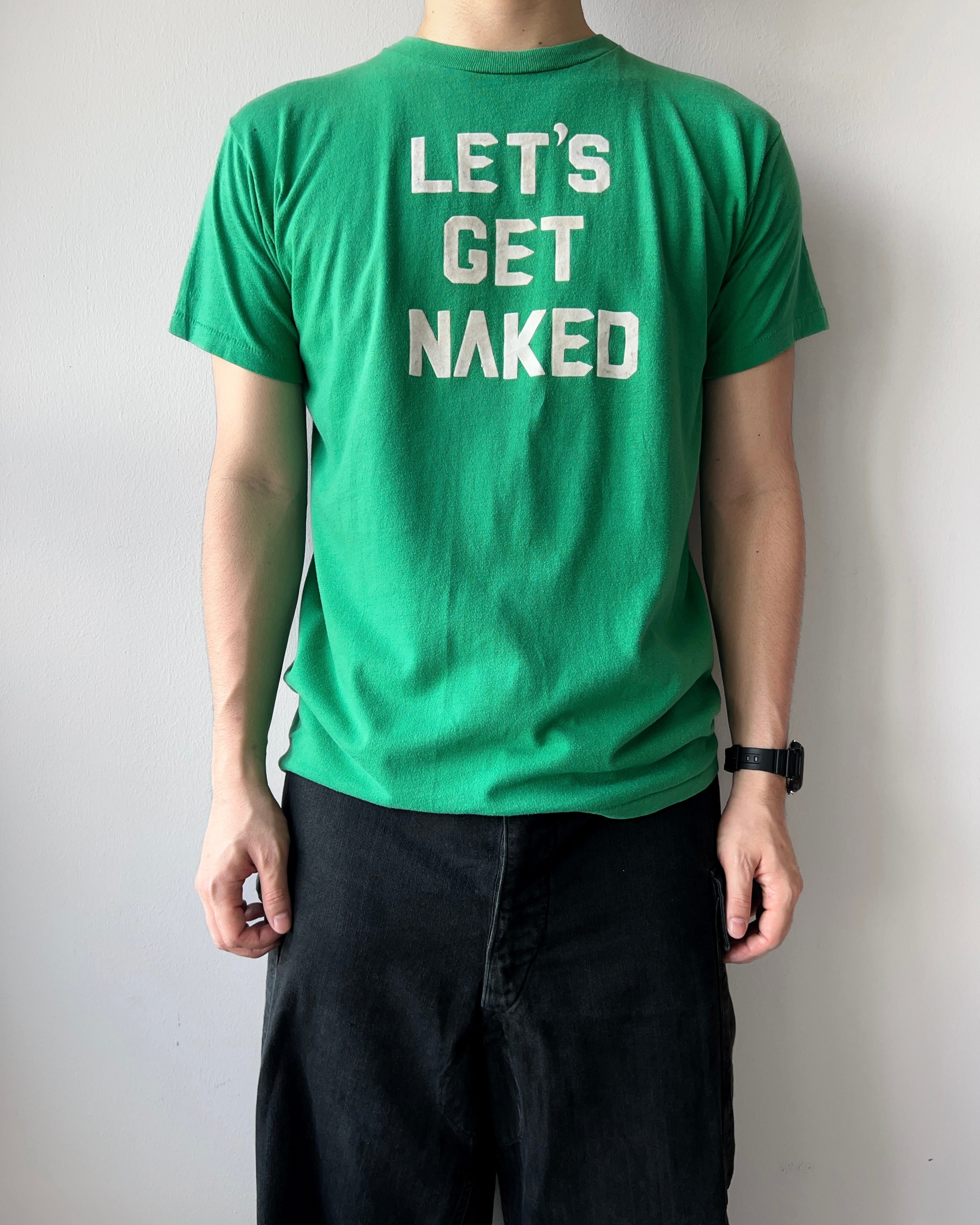 1980S 'LET'S GET NAKED' SINGLES TITCH TEE (M)