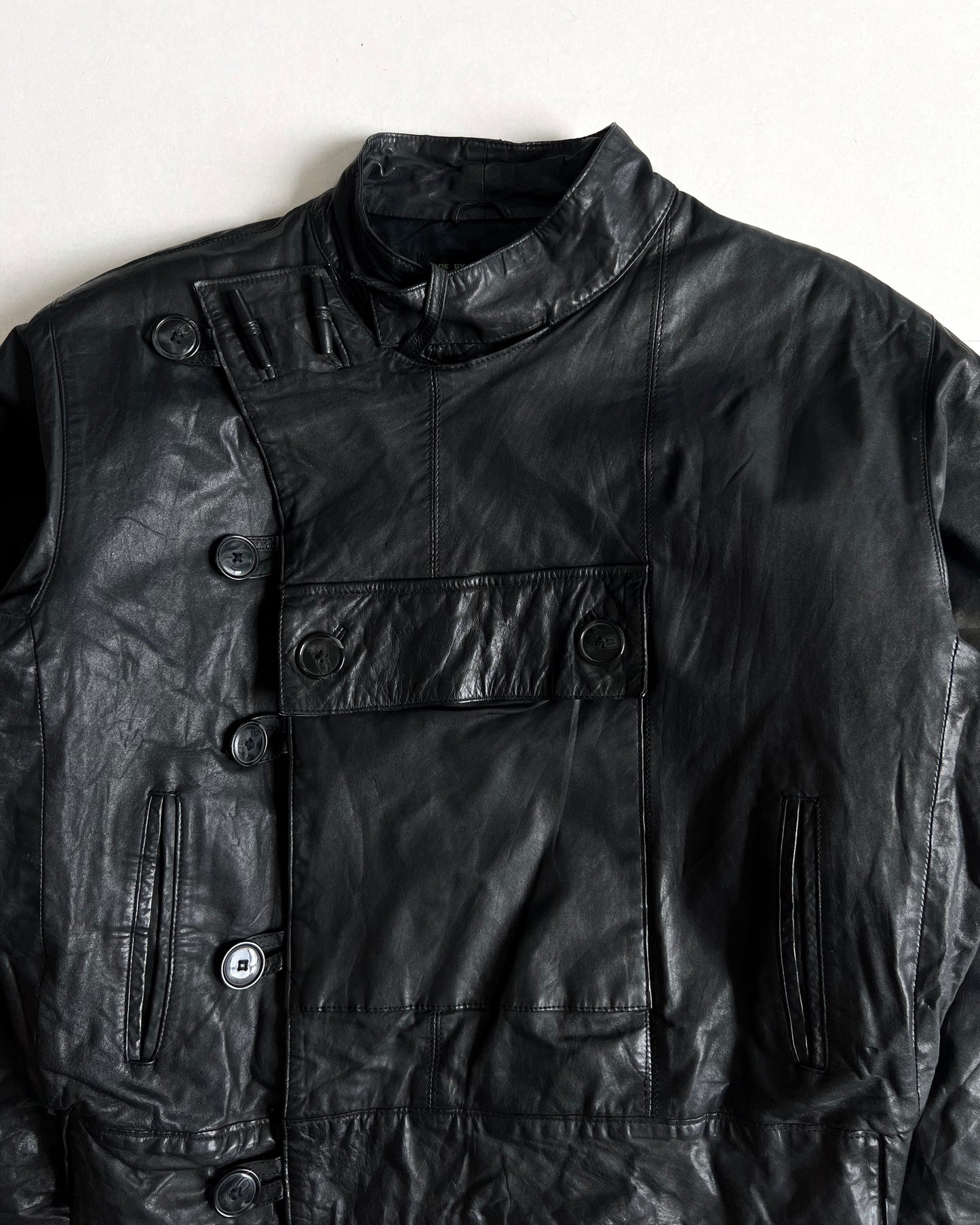 1980S Z-ICI SWEDISH MOTORCYCLE LEATHER JACKET (M)