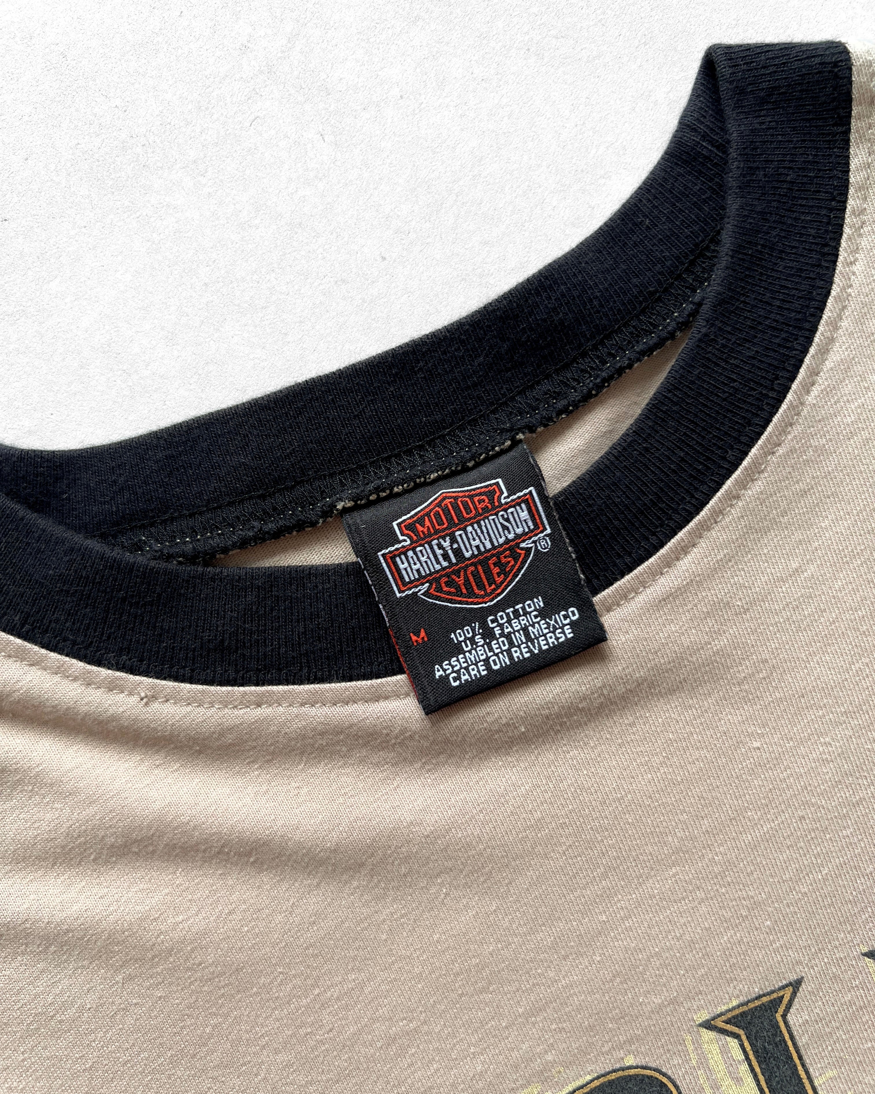 2000S HARLEY DAVIDSON TWO-TONE LONGSLEEVES TEE (M)