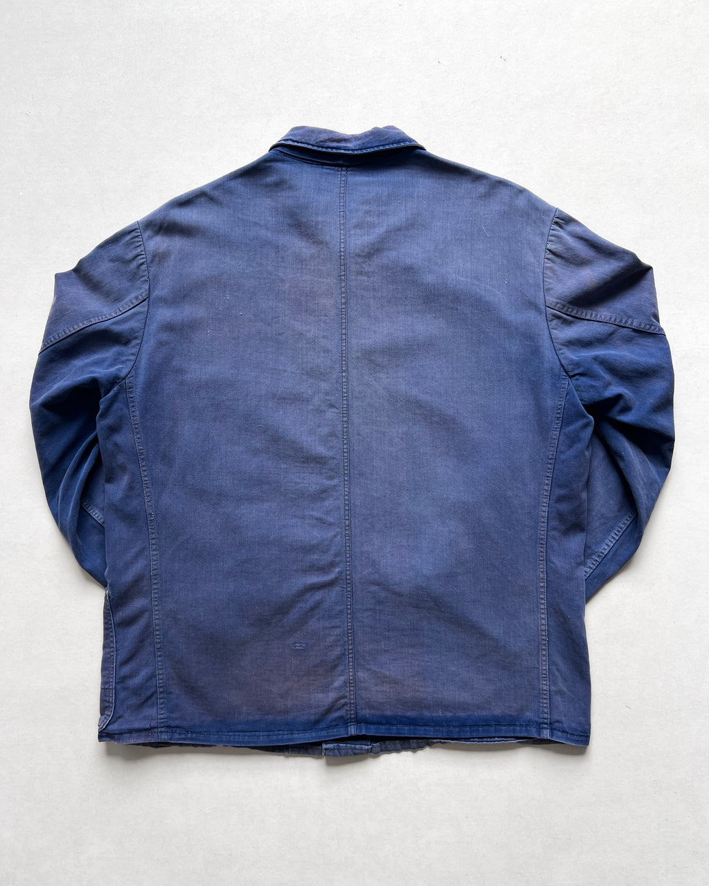 1960S SUN FADED FRENCH WORK CHORE JACKET (L)