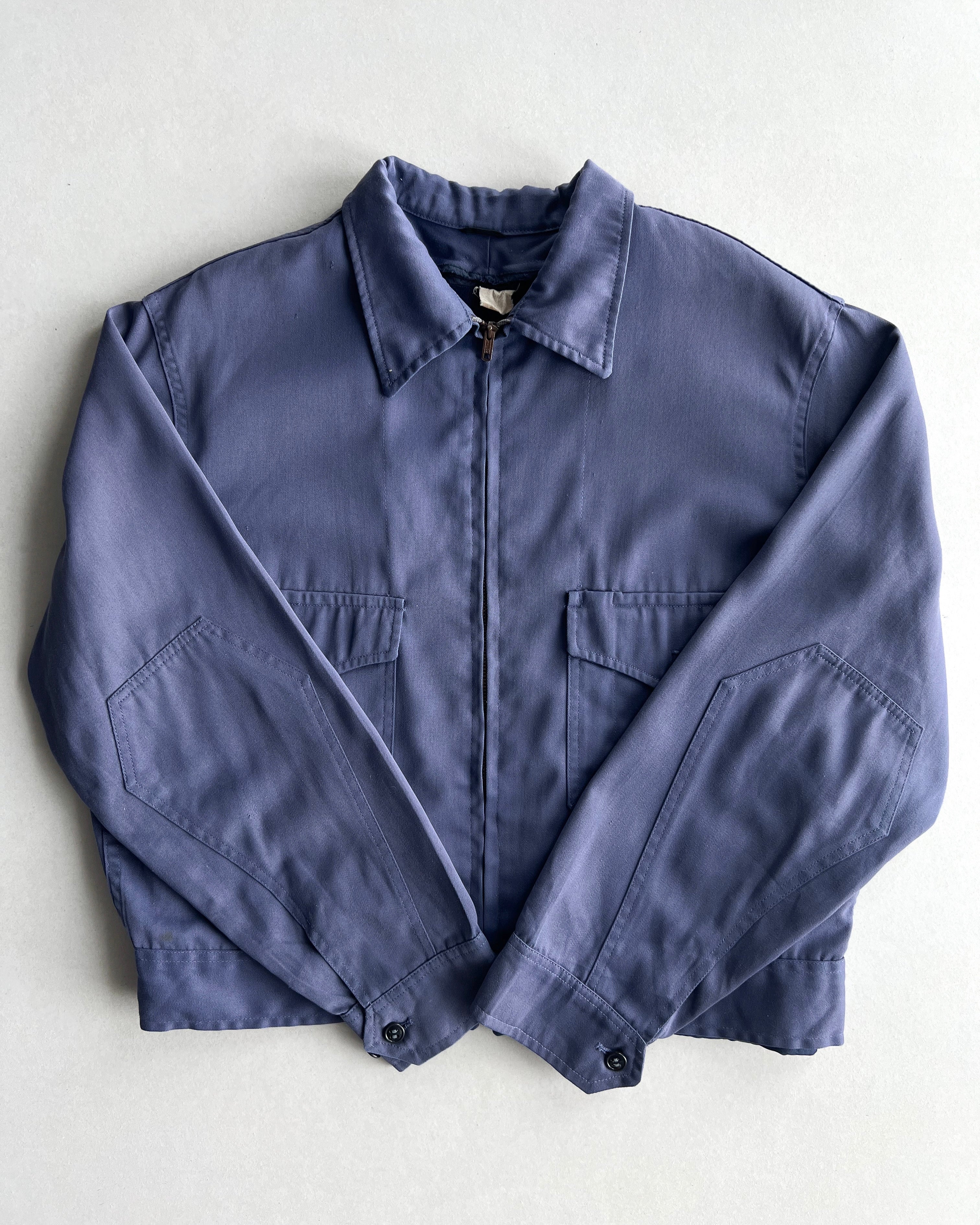 1950S RAYON DOUBLE POCKET WORK JACKET (L)