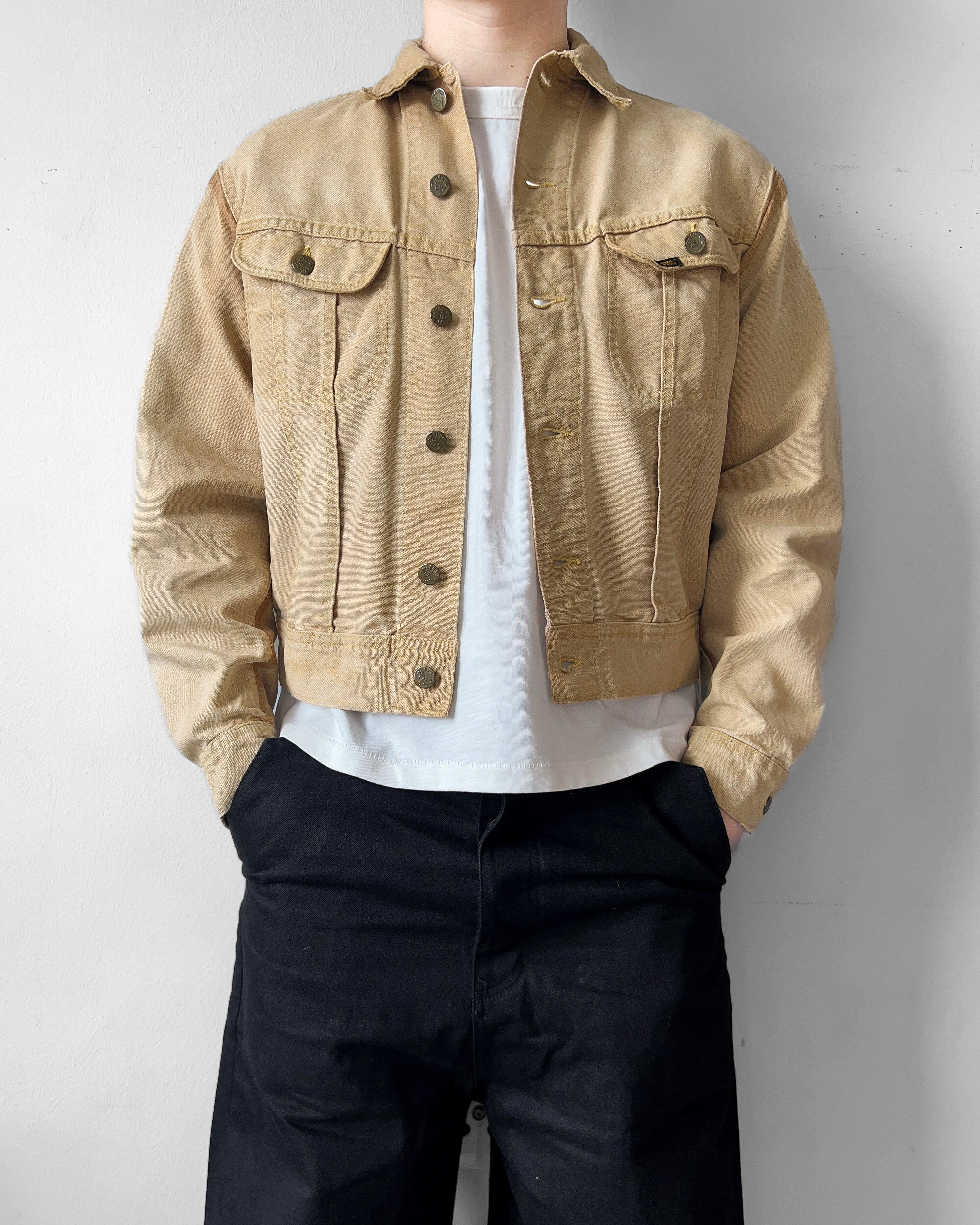 1970S LEE 220-0320 BROWN DUCK CANVAS JACKET (M)