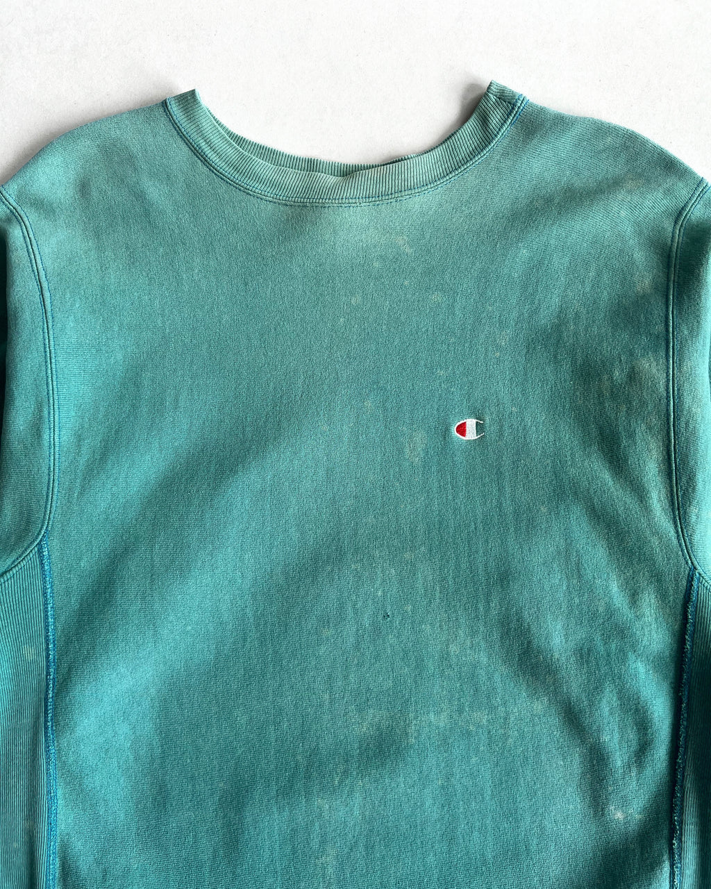 1990S SUN FADED CHAMPION REVERSE WEAVE LOGO SWEATSHIRT (L)