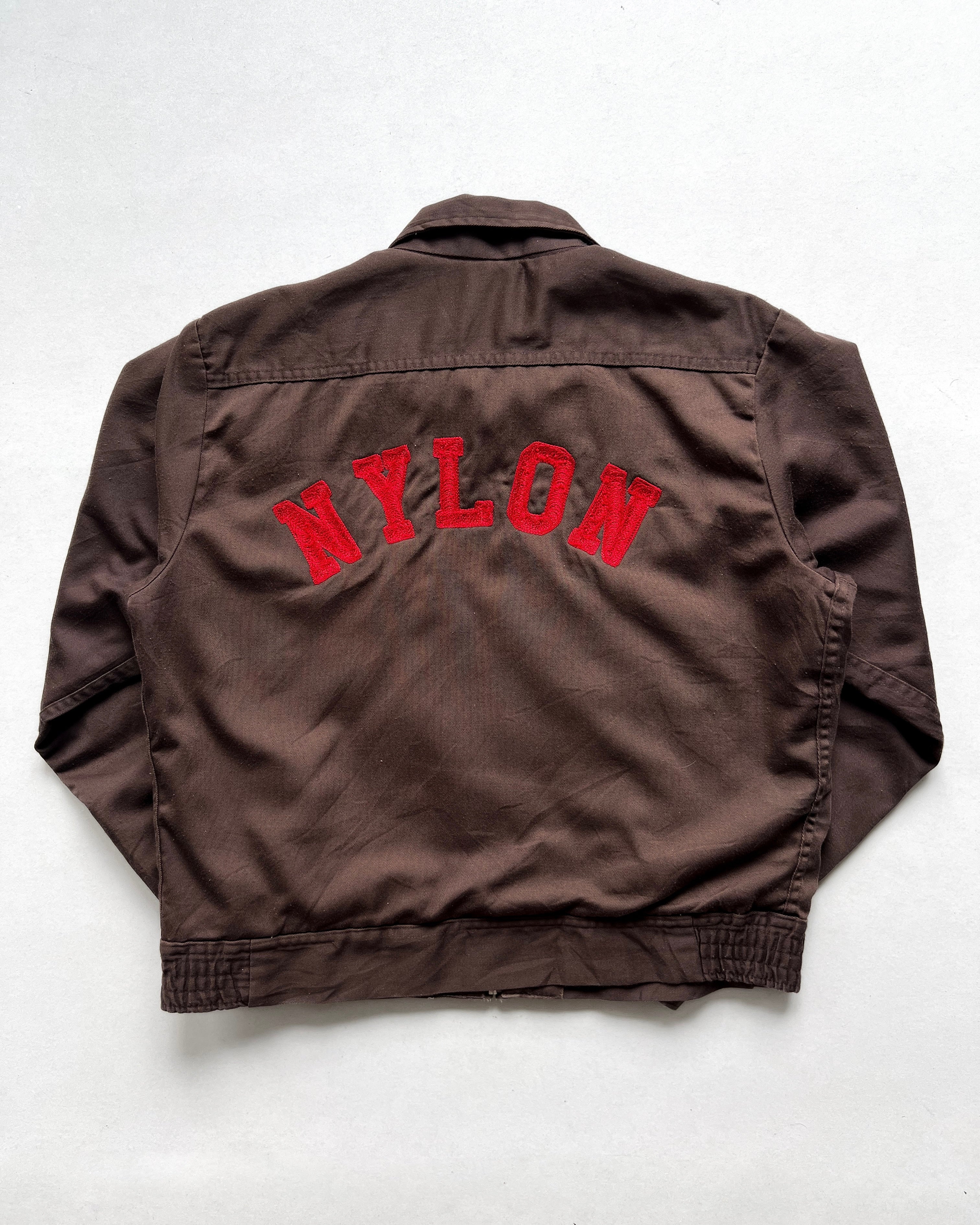 1980S DICKIES 'NYLON' EMBROIDERED WORK JACKET (L)