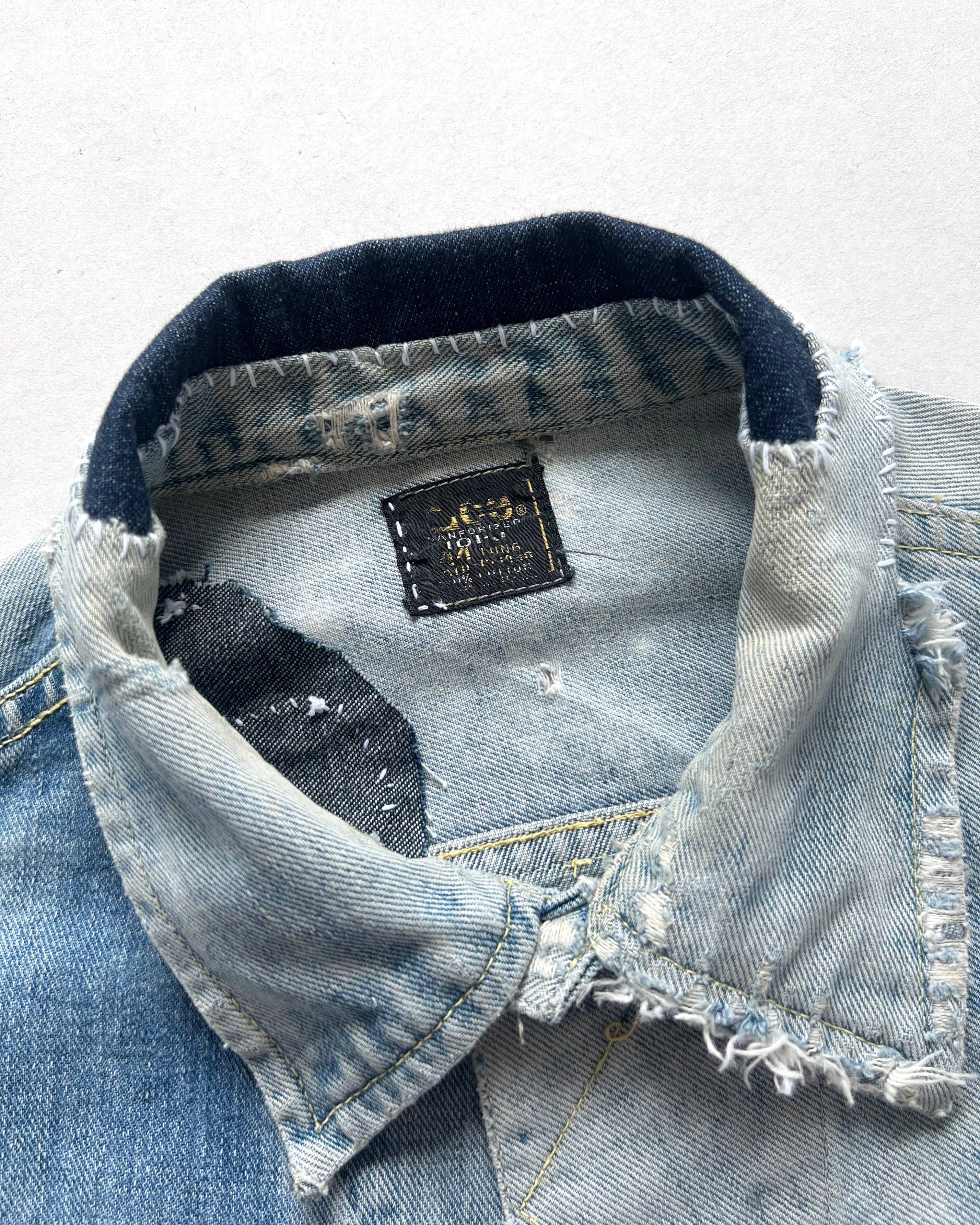 1960S SUN FADED LEE 101-J DENIM JACKET (L)