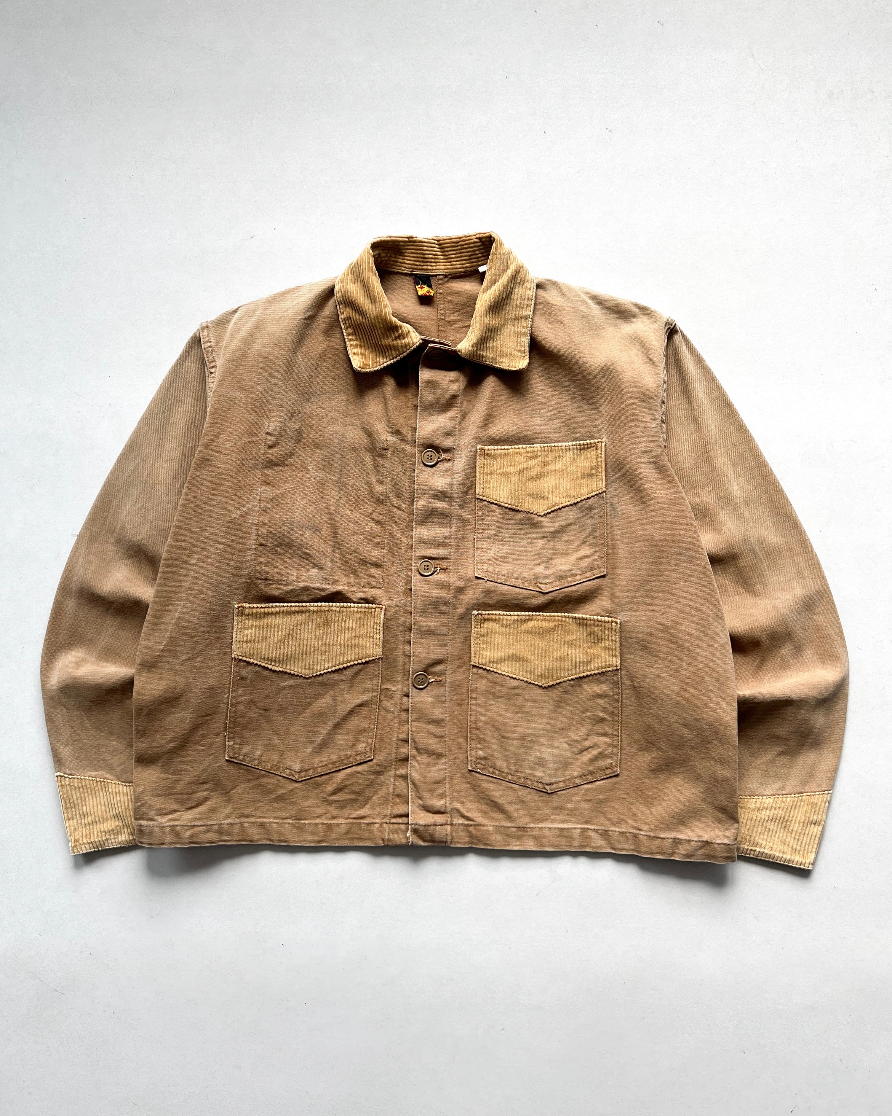 1950S TWO-TONE CANVAS BUSH WORK JACKET (XL)
