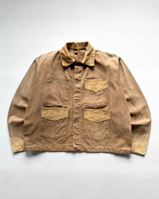 1950S TWO-TONE CANVAS BUSH WORK JACKET (XL)