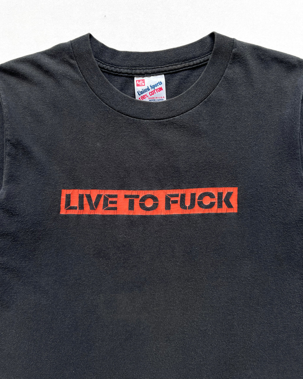 1990S 'LIVE TO F*CK, DIVE TO F*CK' SINGLE STITCH TEE (S)