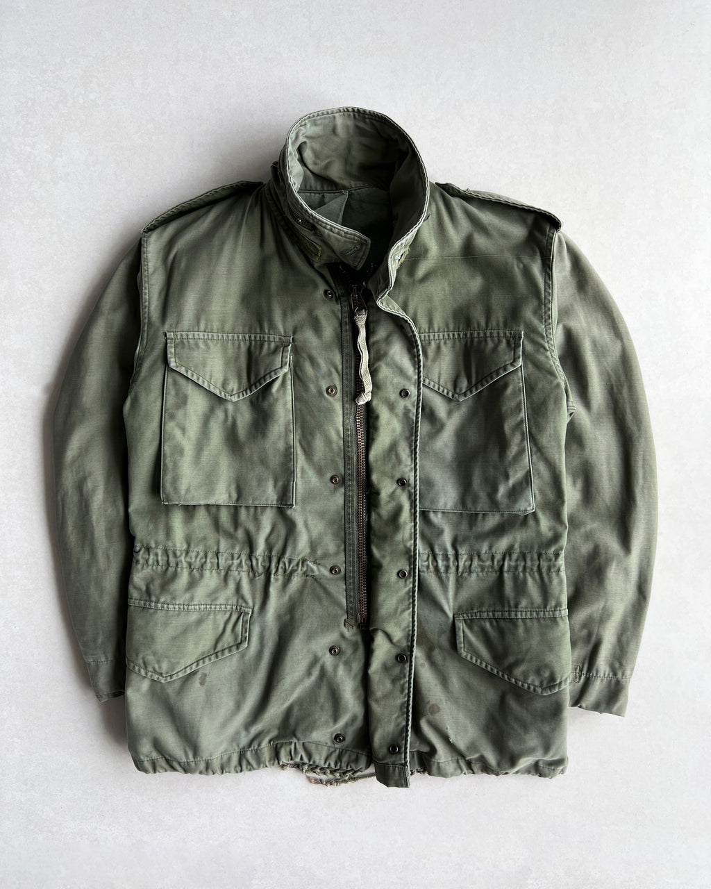 1970S NAMWAR US ARMY M-65 OG107 JACKET (SMALL SHORT)