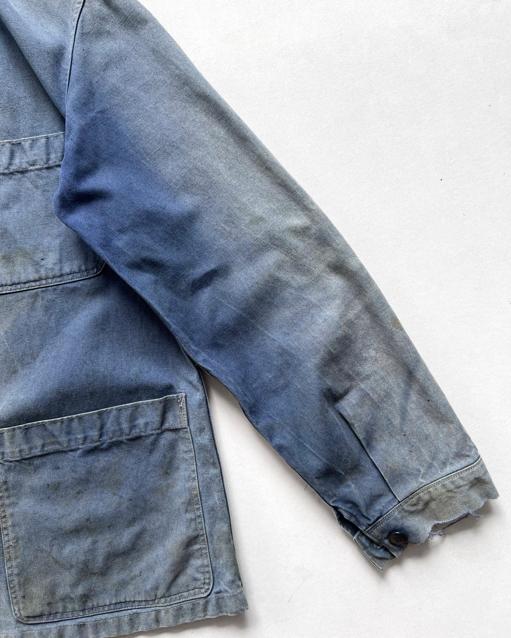 1970S SUN FADED FRENCH WORK JACKET (L)