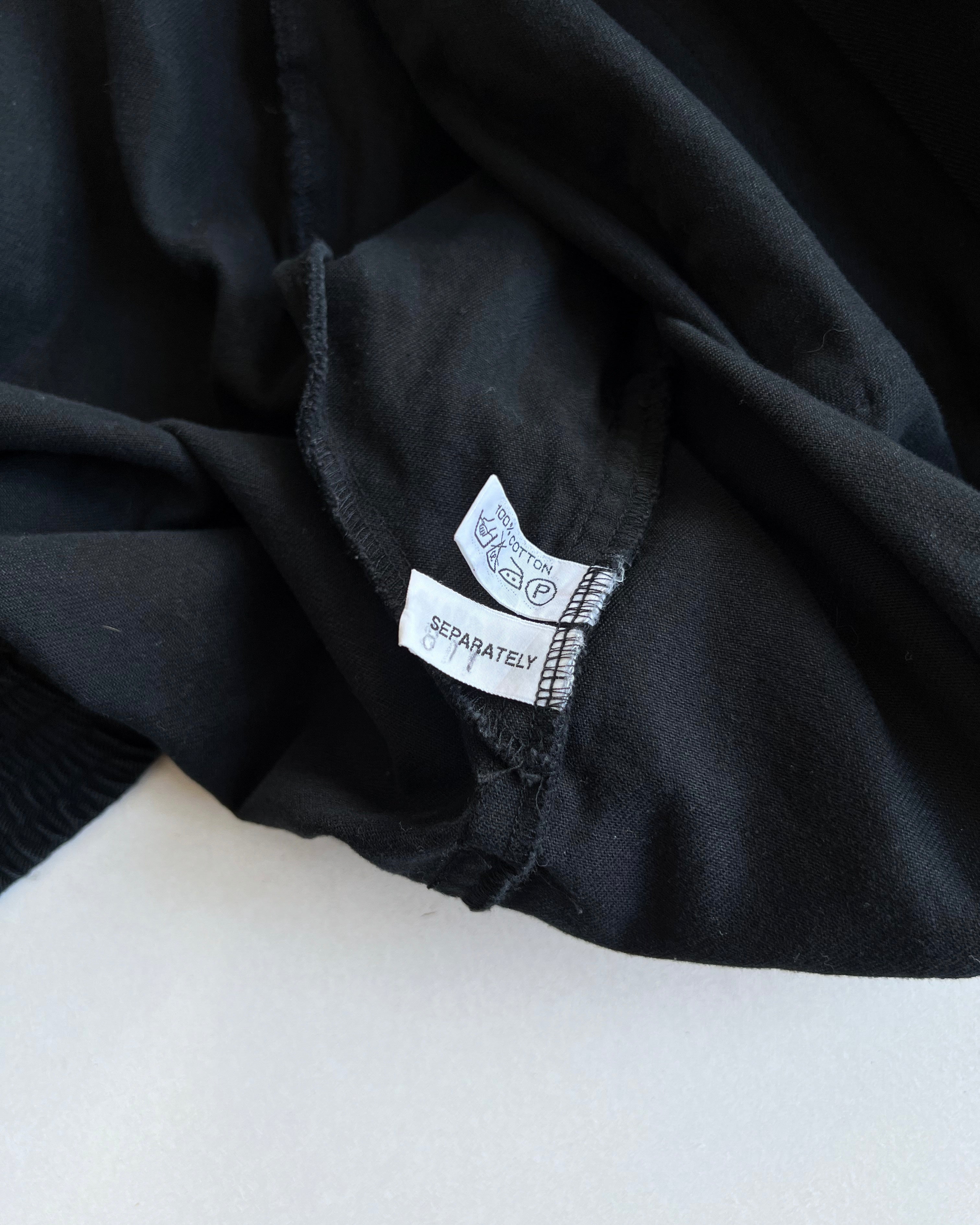 1980S BLACK KATHARINE HAMNETT CARGO BOMBER (M)