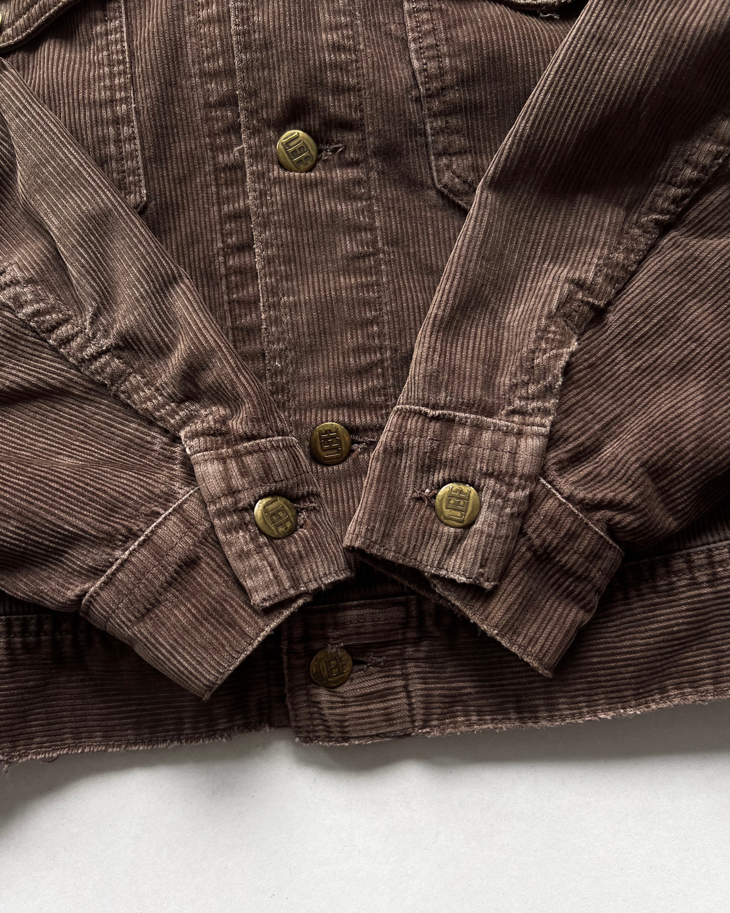 1970S BROWN LEE DOUBLE POCKET CORDUROY JACKET (M)