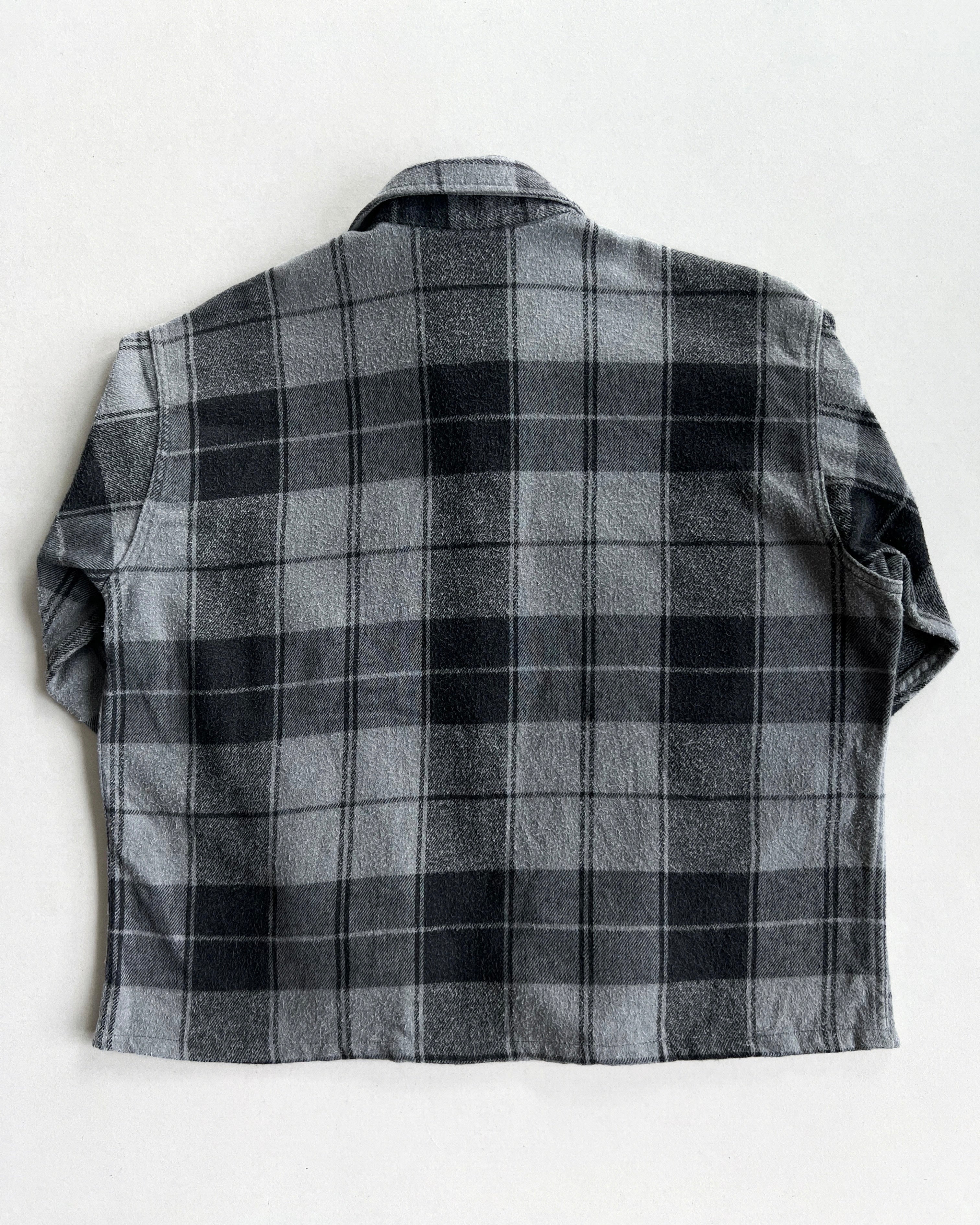 1980S BIG MAC ST. JOHN'S GREY PLAID FLANNEL (XL)