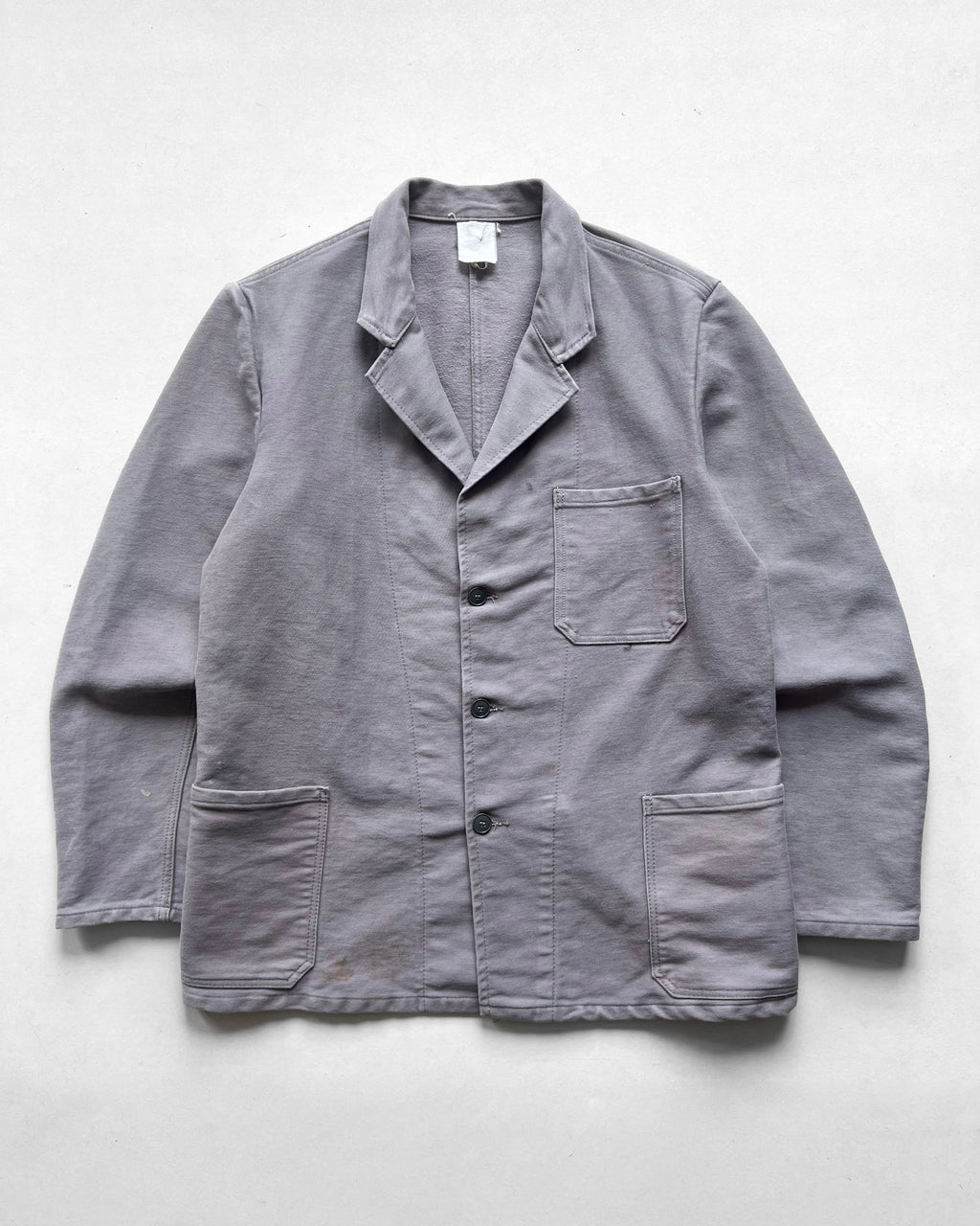 1960S GERMAN OPEN COLLAR MOLESKIN WORK JACKET (L)