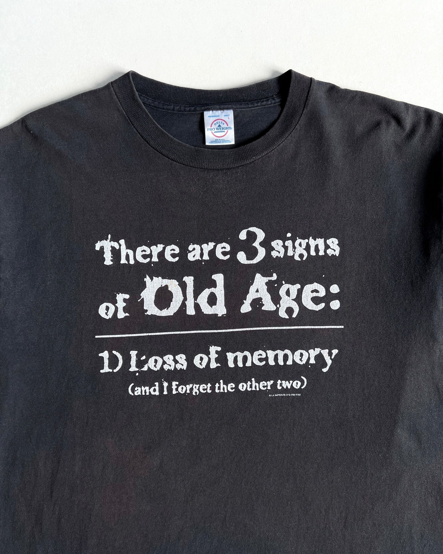 1990S FADED 'OLD AGE LOSS OF MEMORY' TEE (L)