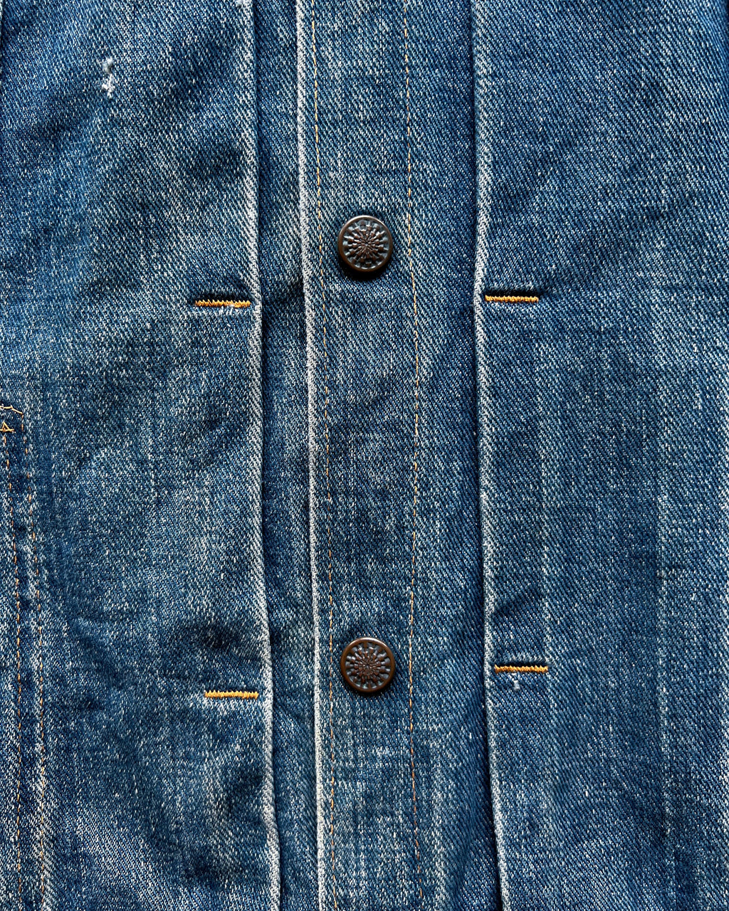 1970S DARK WASHED ELY DENIM JACKET (L)