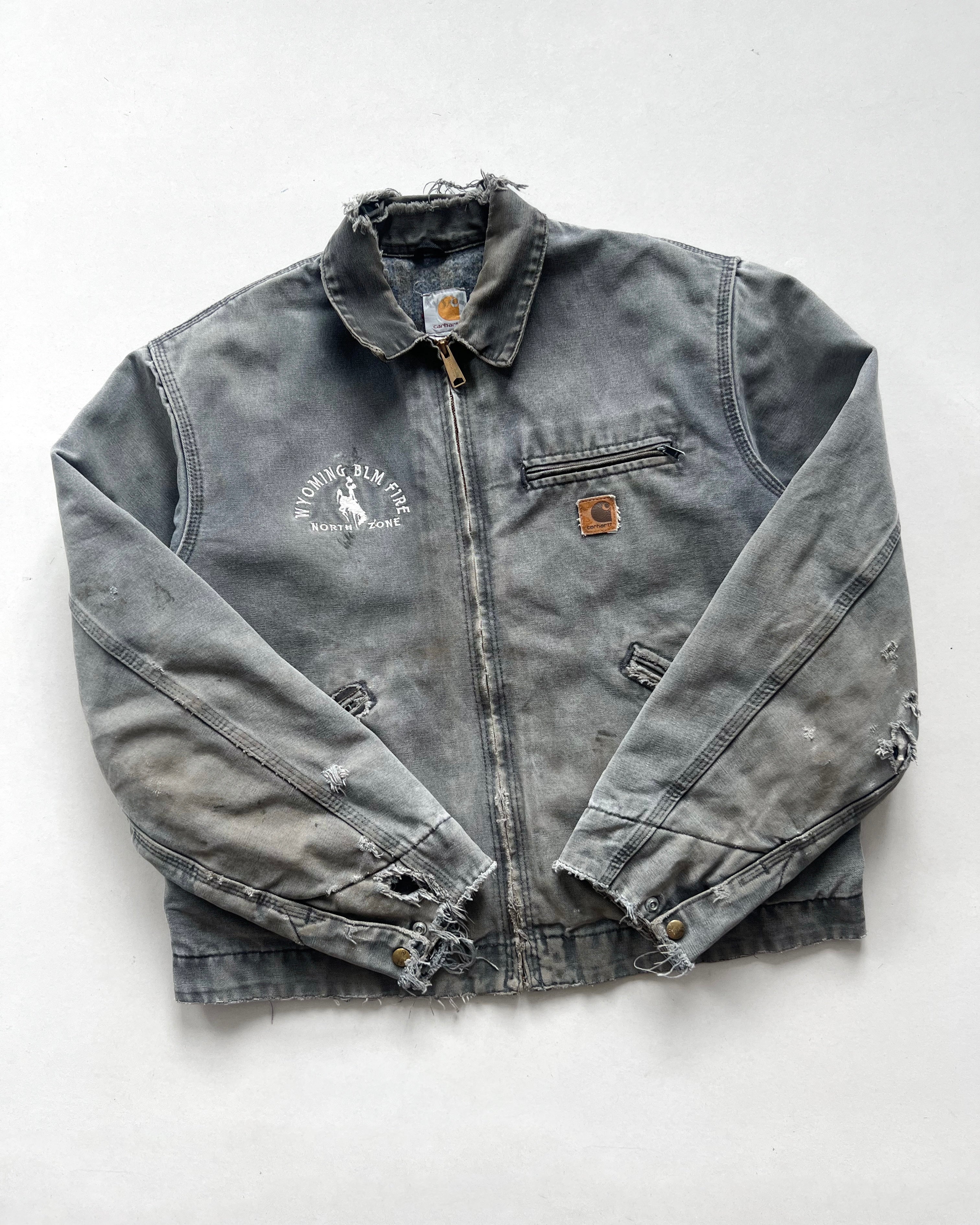 2000S CARHARTT 'WYOMING BLM FIRE NORTH ZONE' DETROIT JACKET (L)