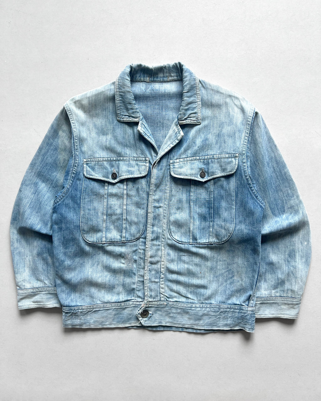 1950S FADED JAPANESE DENIM WORK JACKET (M)