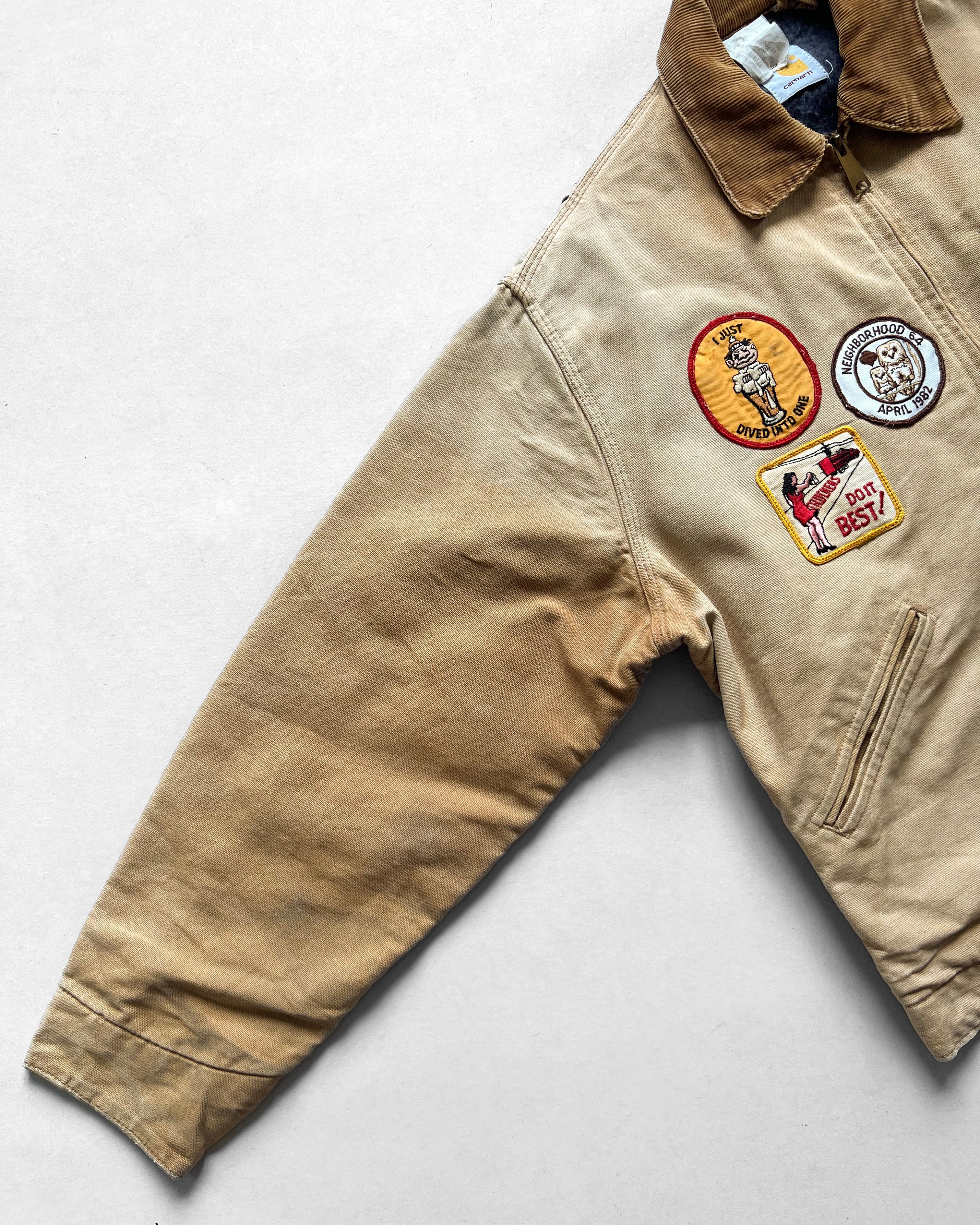 1980S SUN FADED CARHARTT DETROIT WORK JACKET (L)