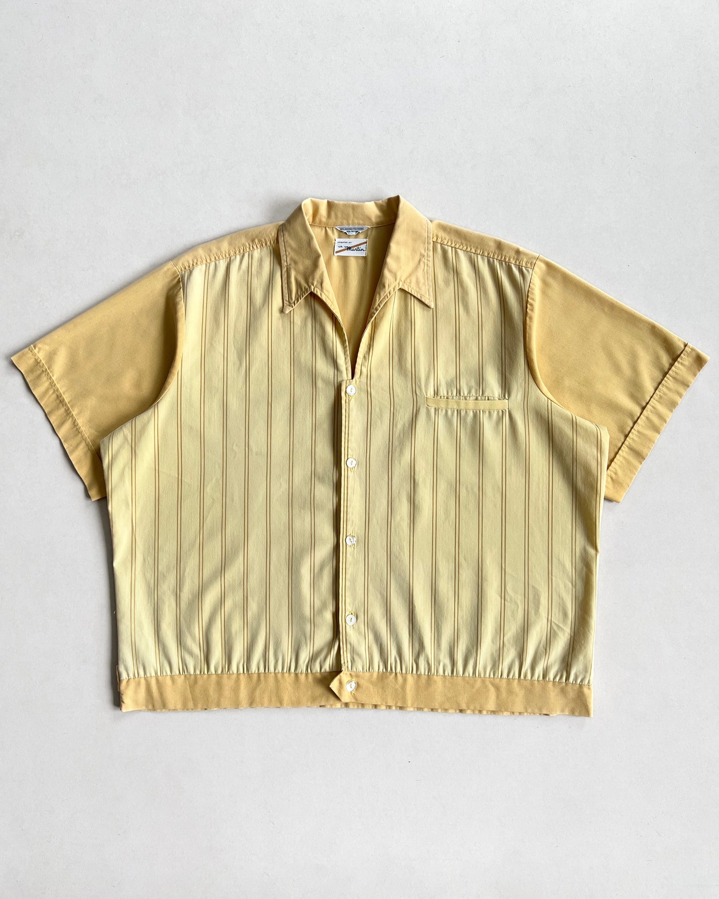 1950S TWO-TONE YELLOW ROCKABILLY SHIRT (XL)