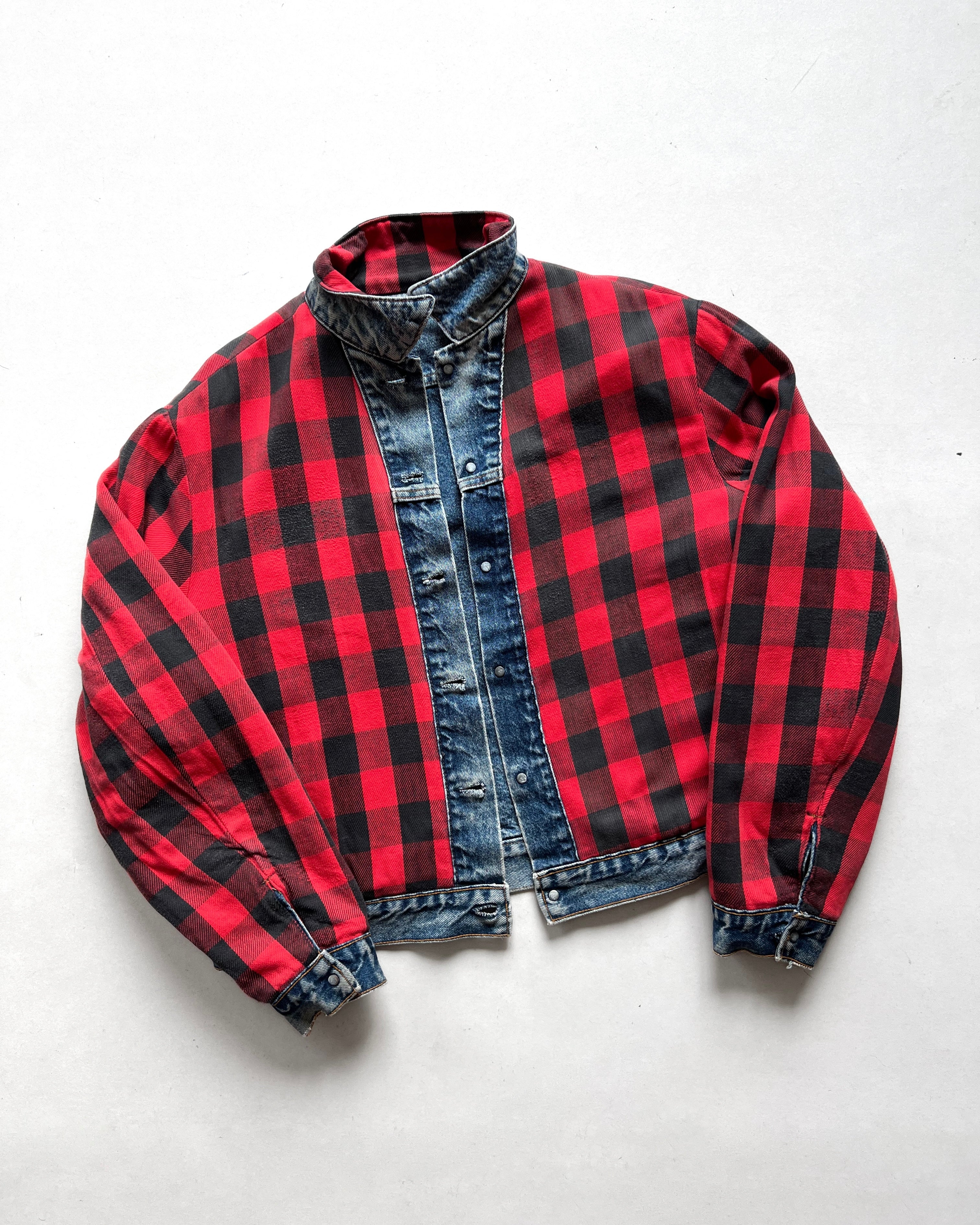 1980S LEVI'S FLANNEL LINED TYPE III DENIM TRUCKER (XL)