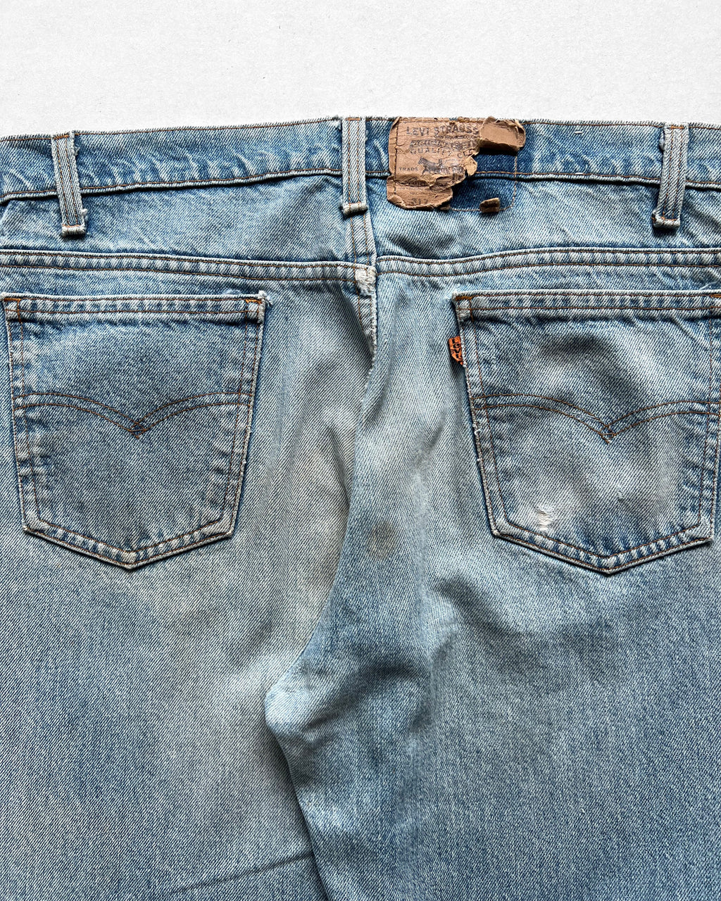 1980S FADED LEVI'S 317 ORANGE TAB FLARE JEANS (34)