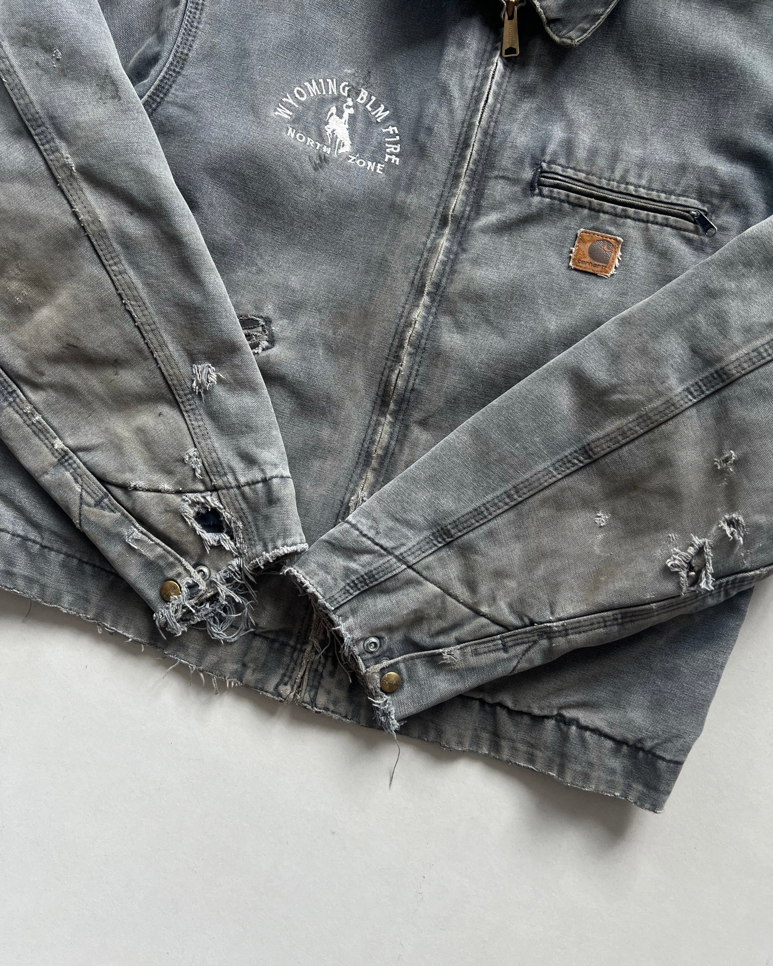 2000S CARHARTT 'WYOMING BLM FIRE NORTH ZONE' DETROIT JACKET (L)