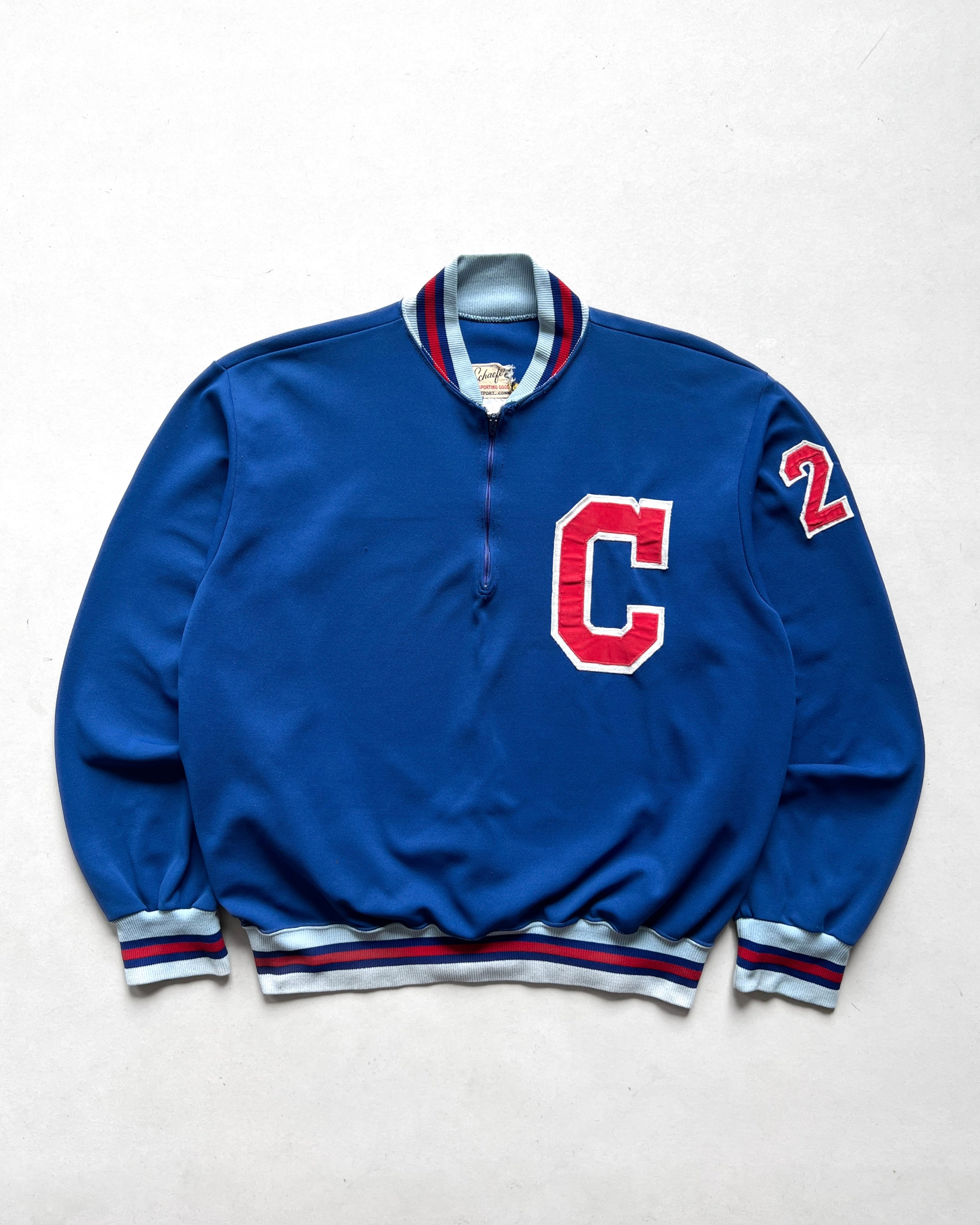 1970S SCHAEFER 'C' QUARTER ZIP PULLOVER (L)