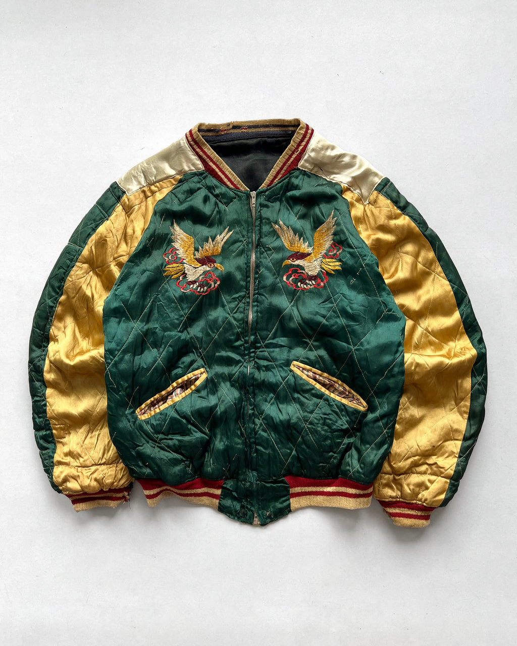 1950S MULTICOLOUR JAPAN REVERSIBLE SUKAJAN (L)