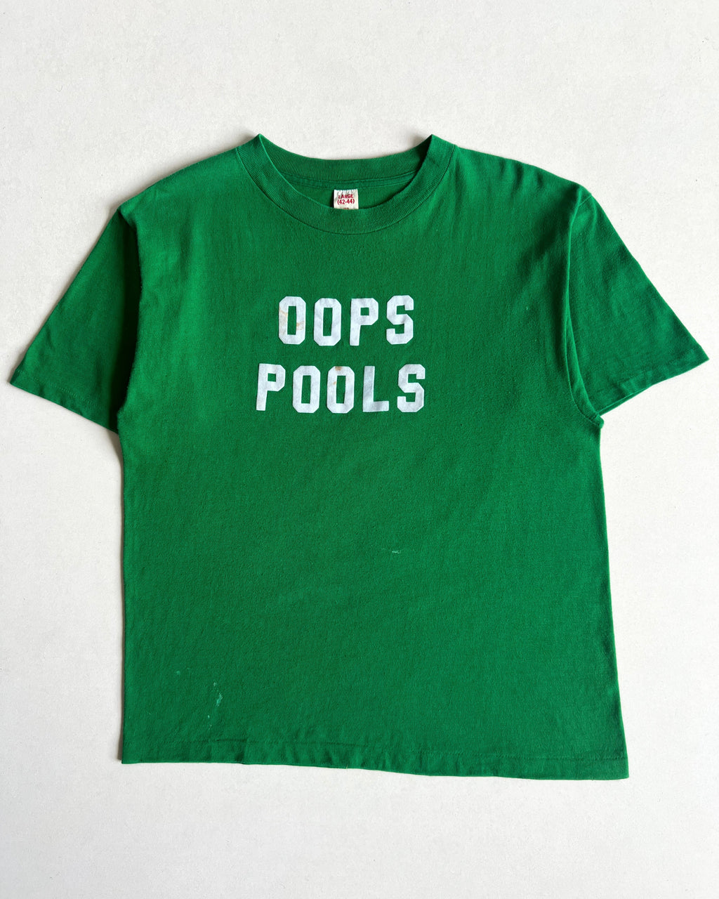 1970S 'OOPS POOLS' SINGLE STITCH TEE (L)