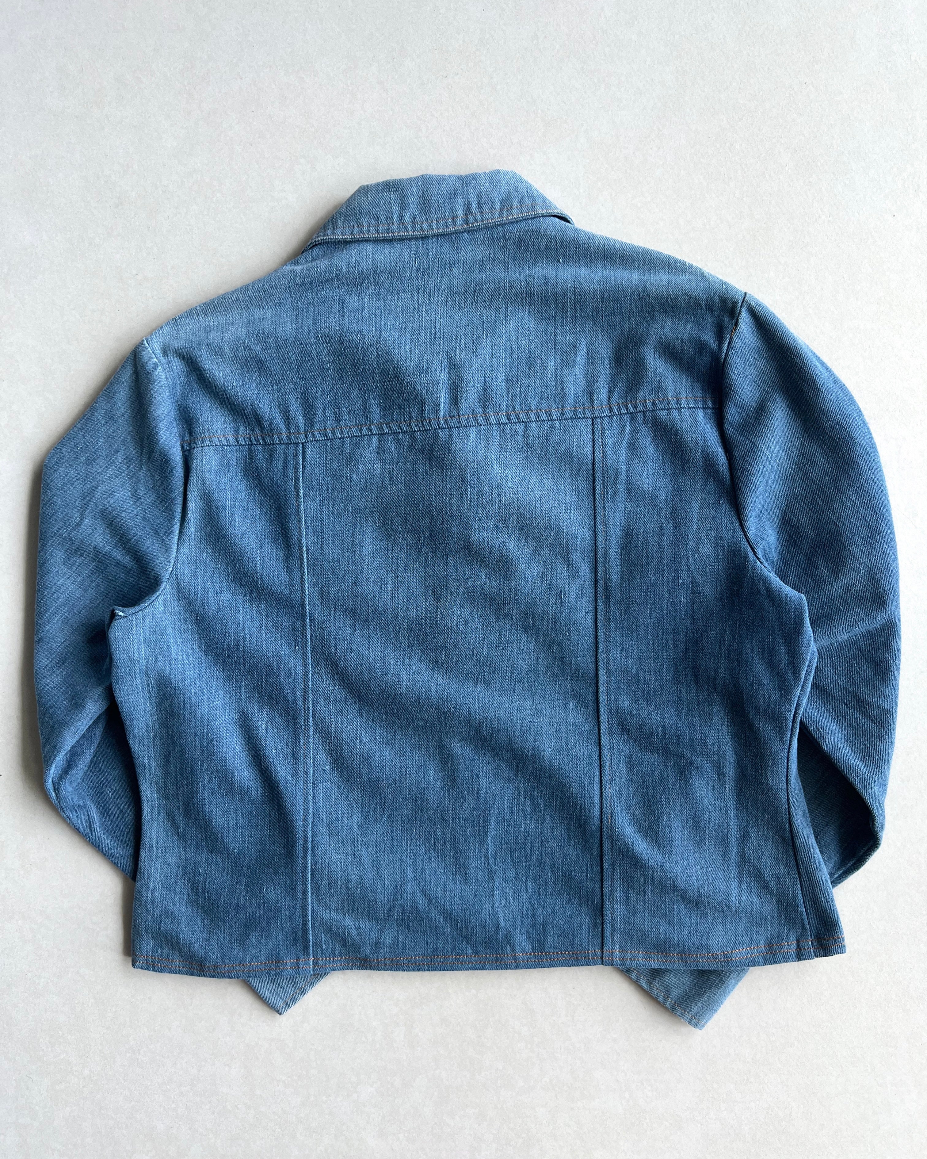 1970S SEARS WESTERN DENIM CROPPED JACKET (L)