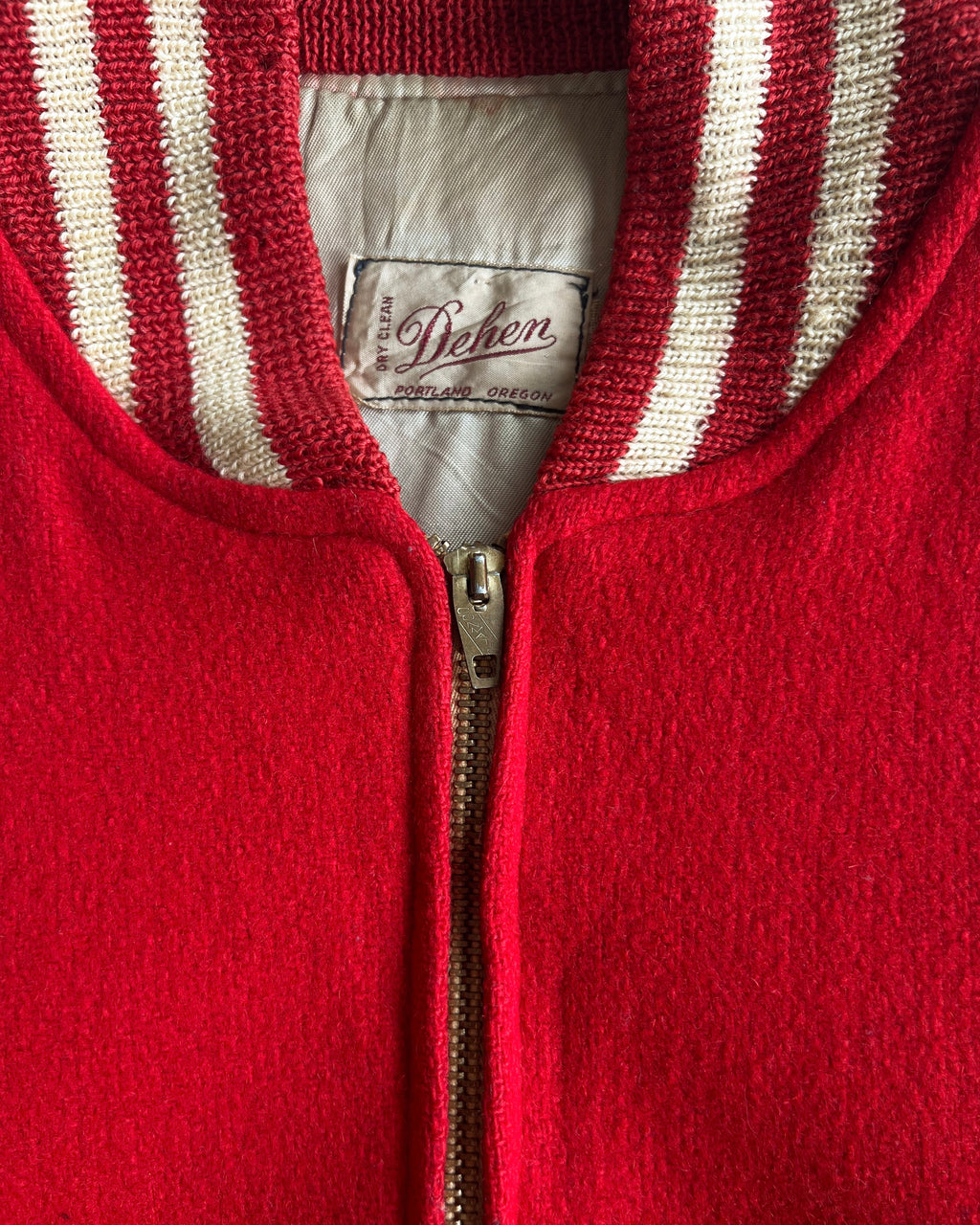 1960S DEHEN WOOL VARSITY JACKET (L)