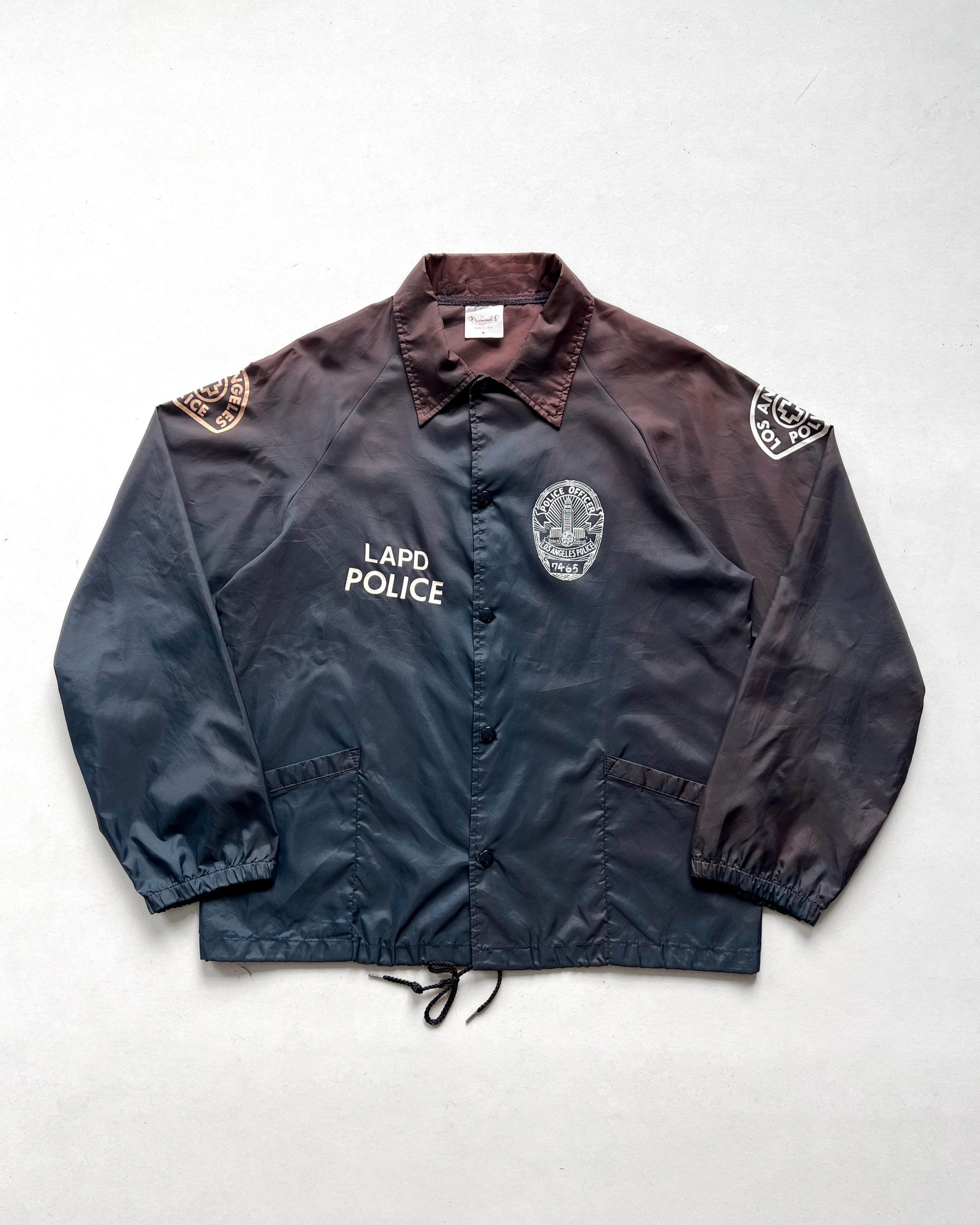 1990S SUN FADED 'LAPD POLICE' WINBREAKER JACKET (M)