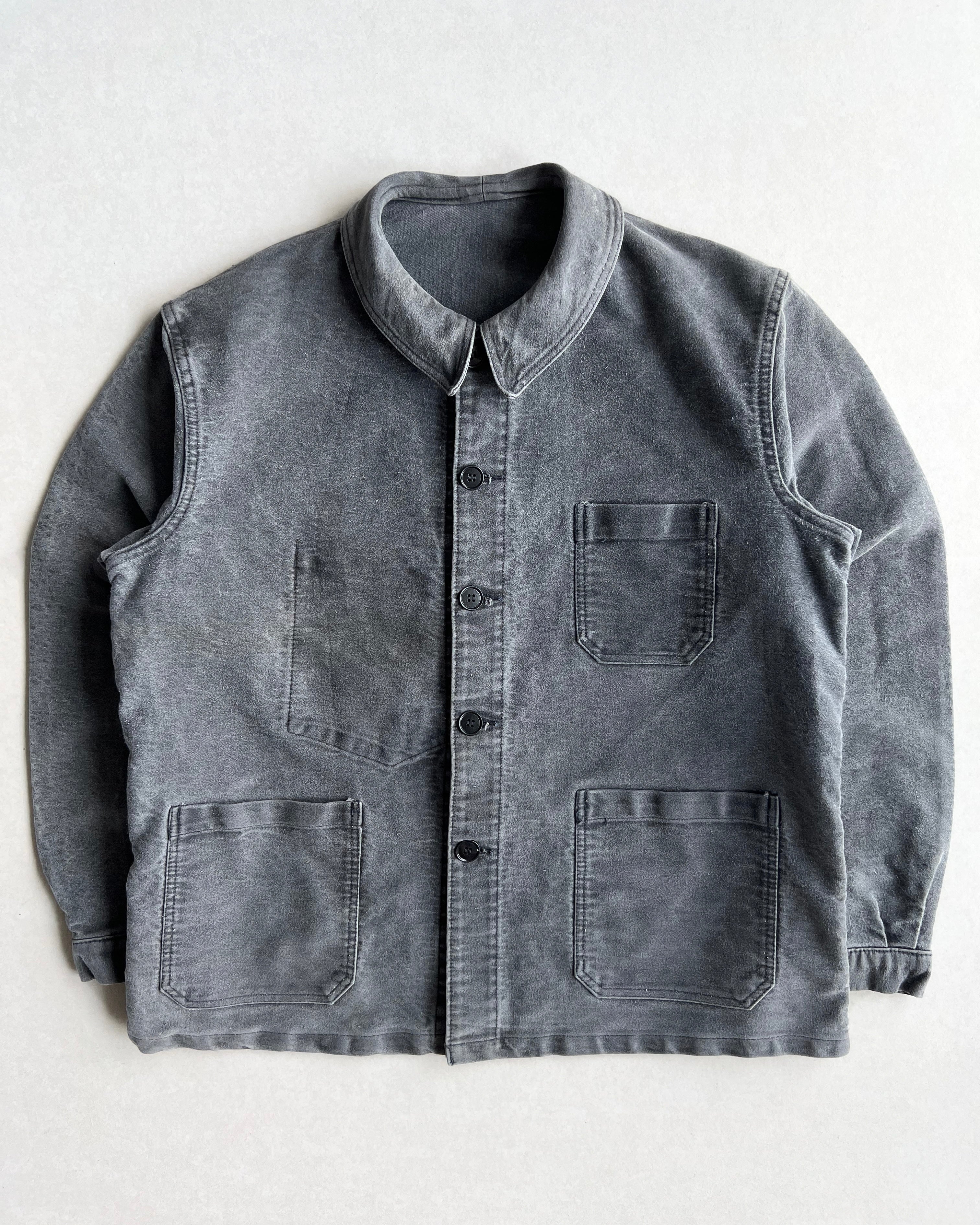 1950S BEAU-FORT MOLESKIN FRENCH WORK CHORE JACKET (L)