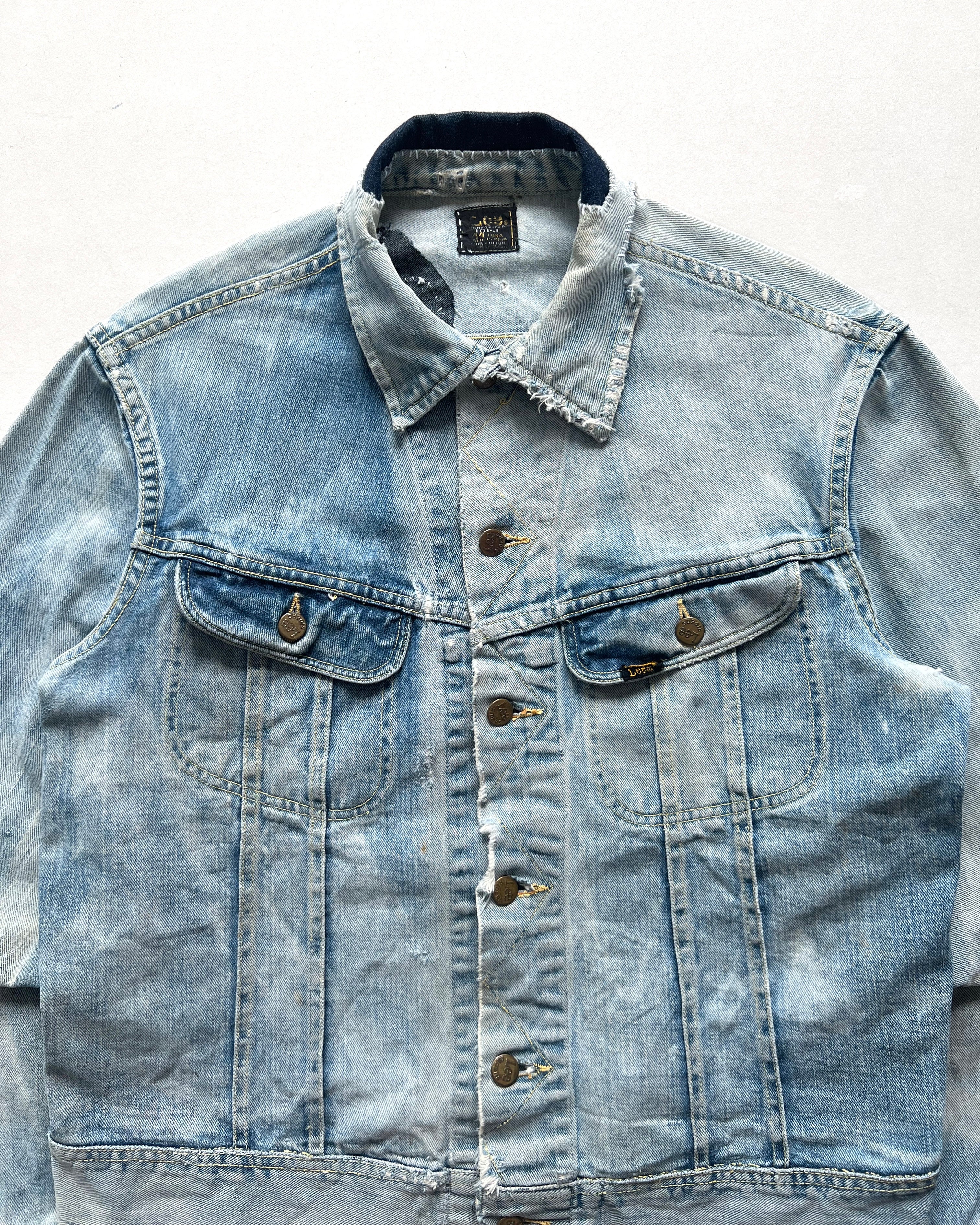1960S SUN FADED LEE 101-J DENIM JACKET (L)