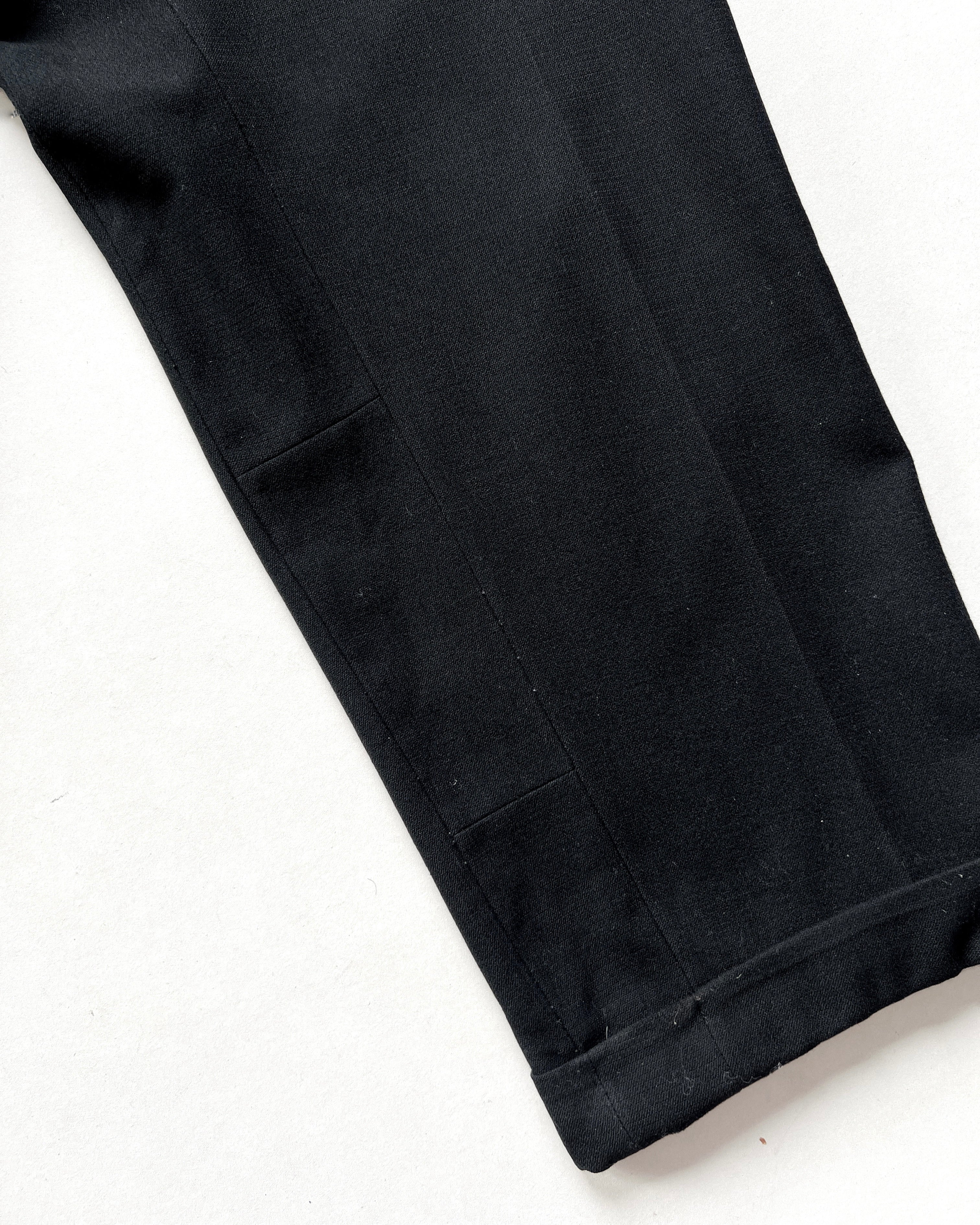 1930S EUROPE BLACK GENTLEMAN BUCKLE TROUSERS (34-39)