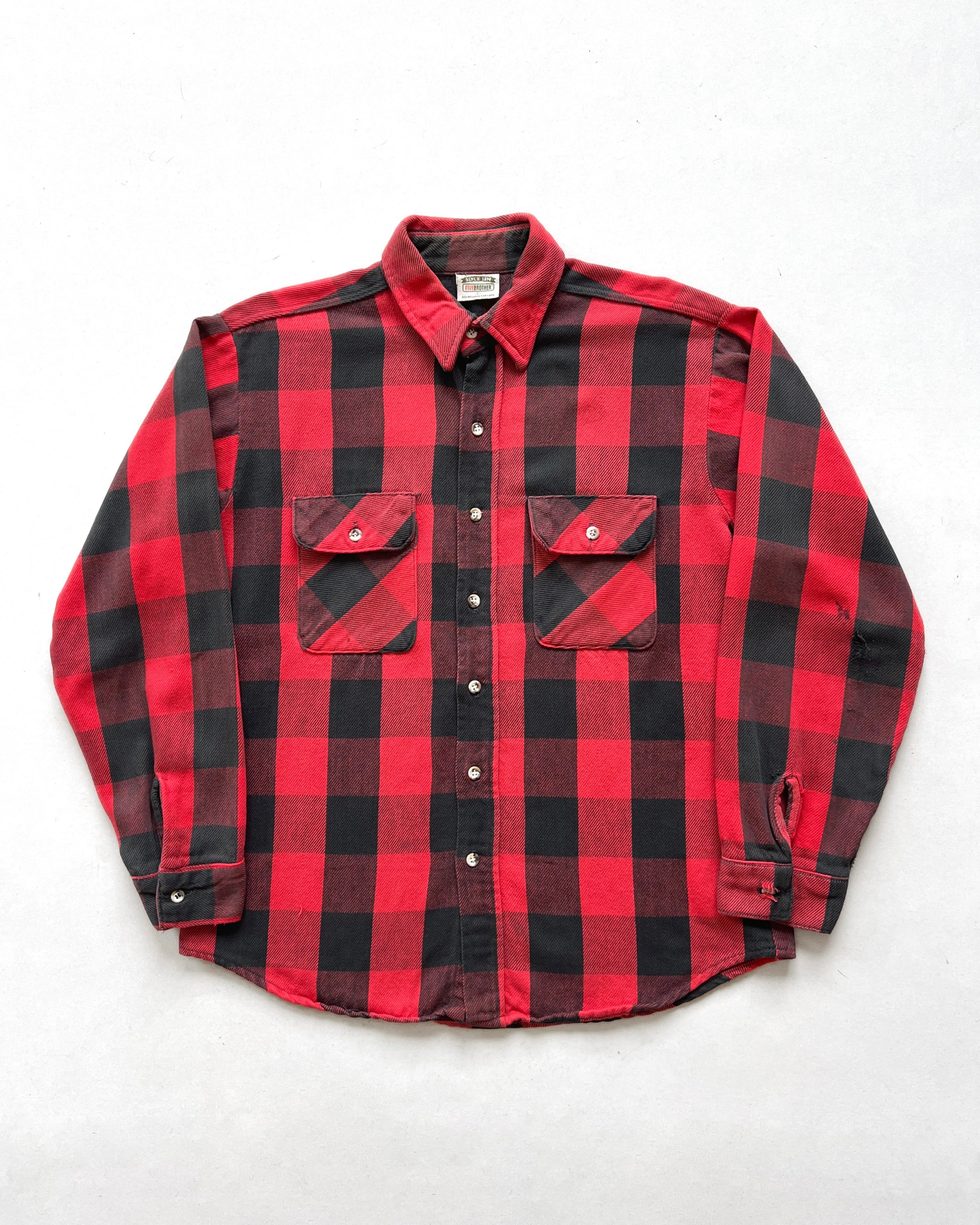 1990S FIVE BROTHER PLAID FLANNEL (L)