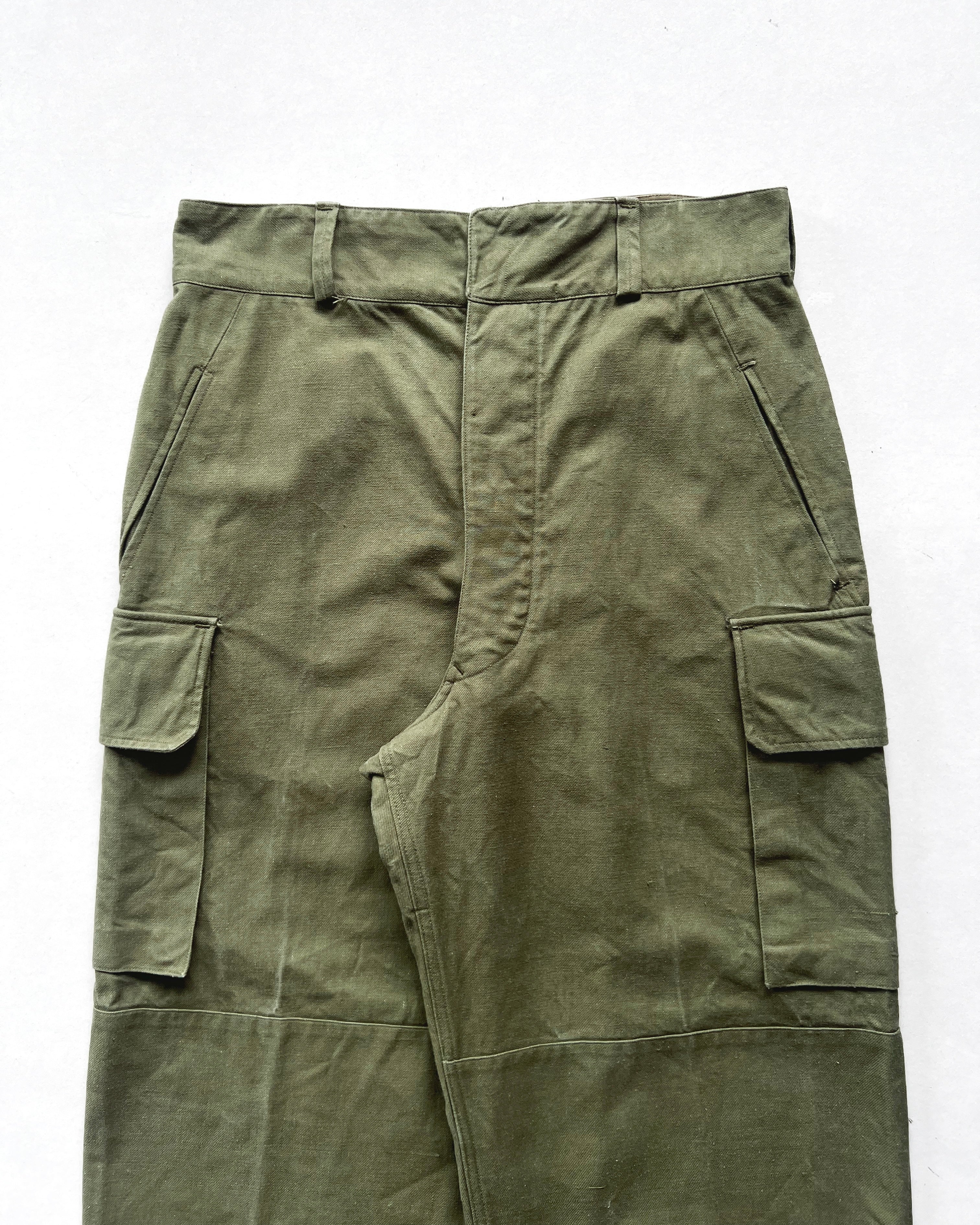 1950S FRENCH M-47 STENCILLED CARGO PANTS (34)